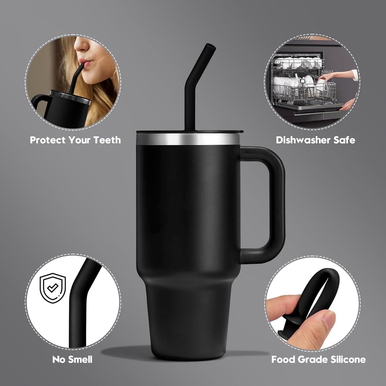 Juego de 3 Popotes Desmontables Miracredo para Hydroflask 20-40 oz