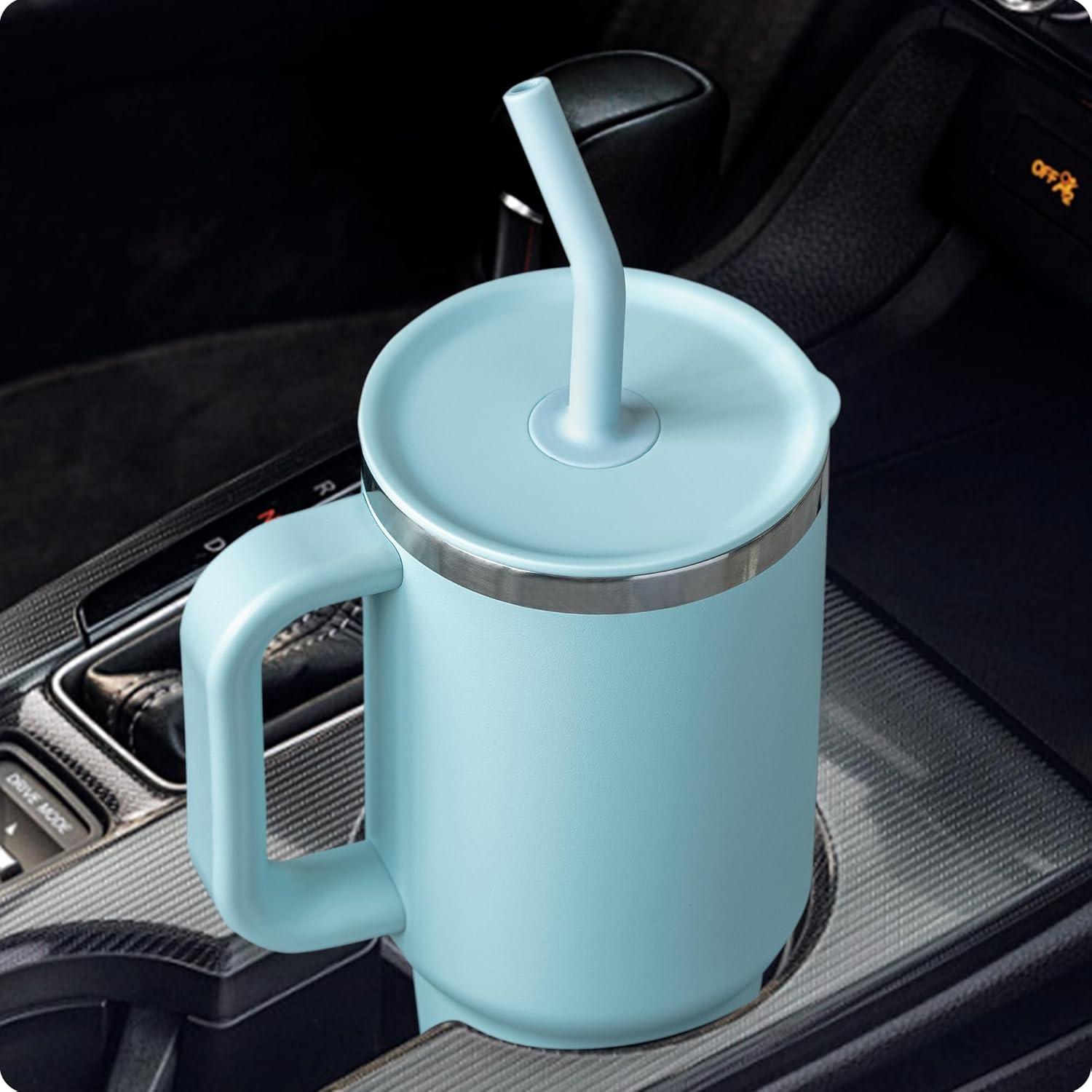 Pajita de Silicona Bluwing para Taza Hydro Flask 20-40oz - 2 Pcs Rosa