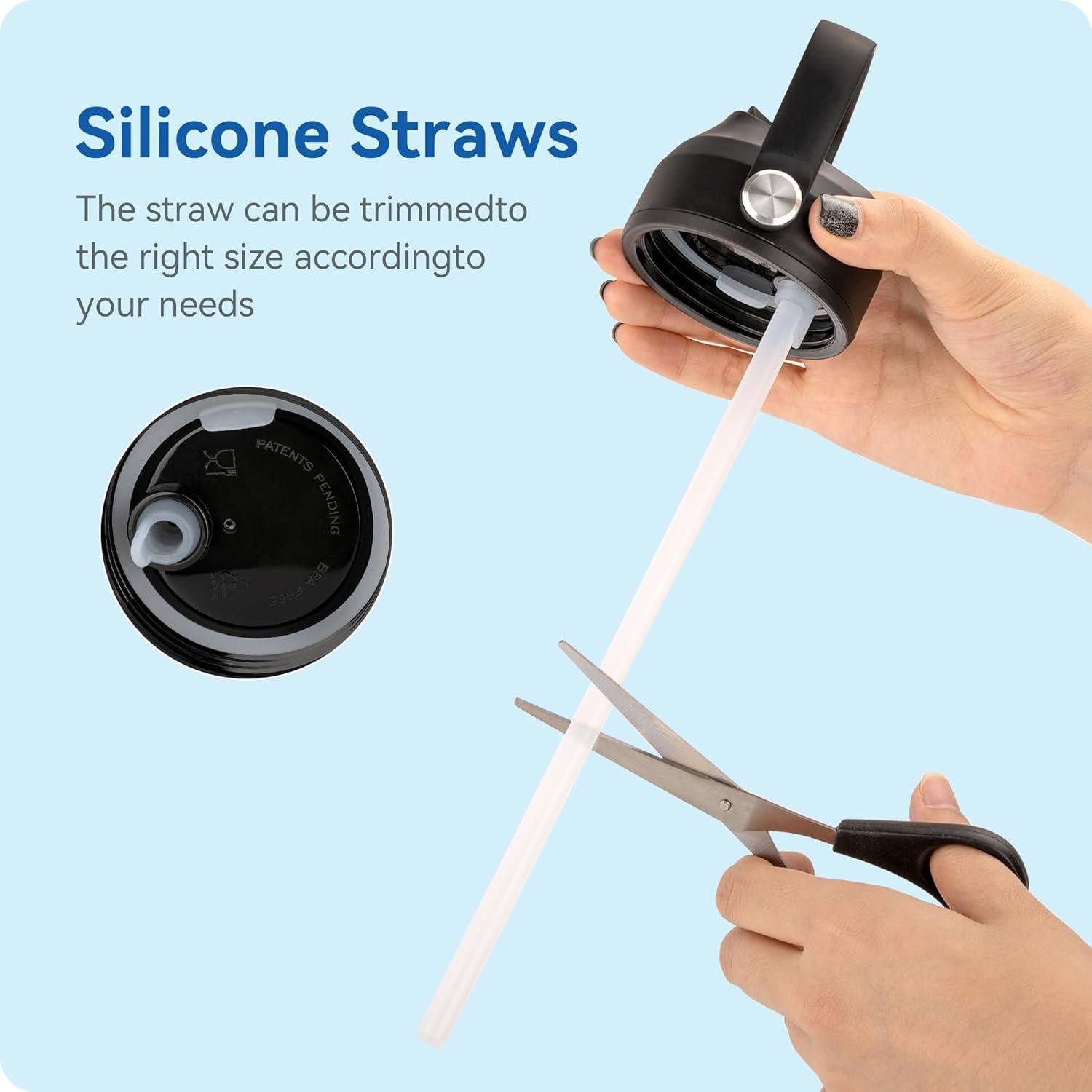 Tapa de Pajita Prurex para Botellas Boca Ancha 5.79 cm - 2 Piezas