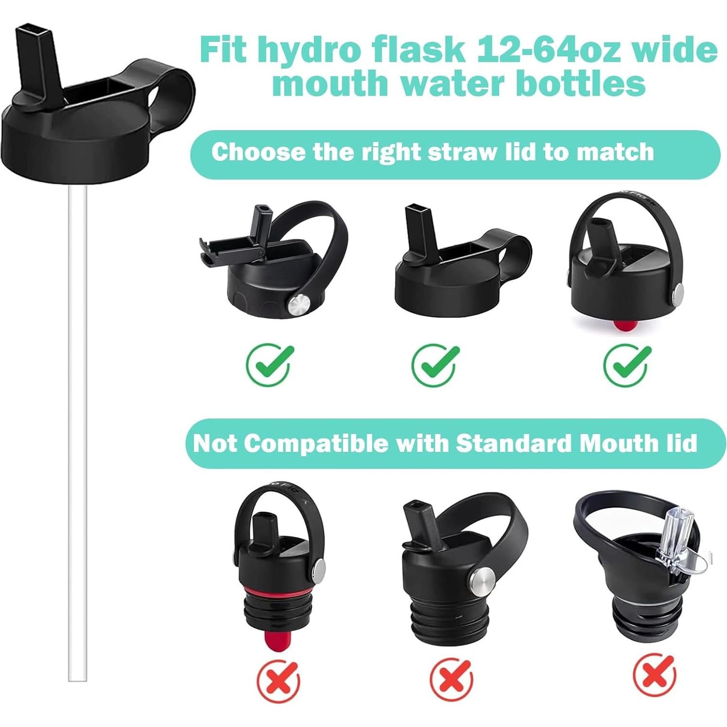 Pajitas Reutilizables WK IEASON 6pcs para Hydro Flask 24.38cm