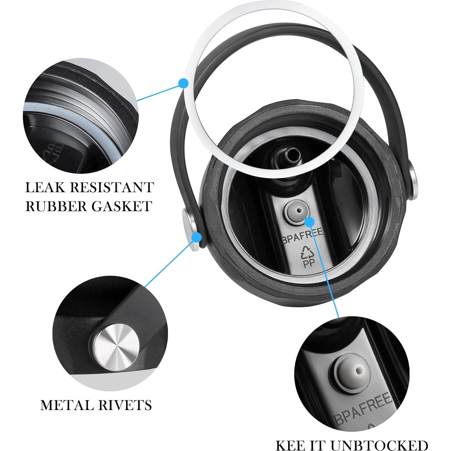 Tapa de Pajita DBIW para Botellas Hydro Flask Boca Ancha 2 Pack