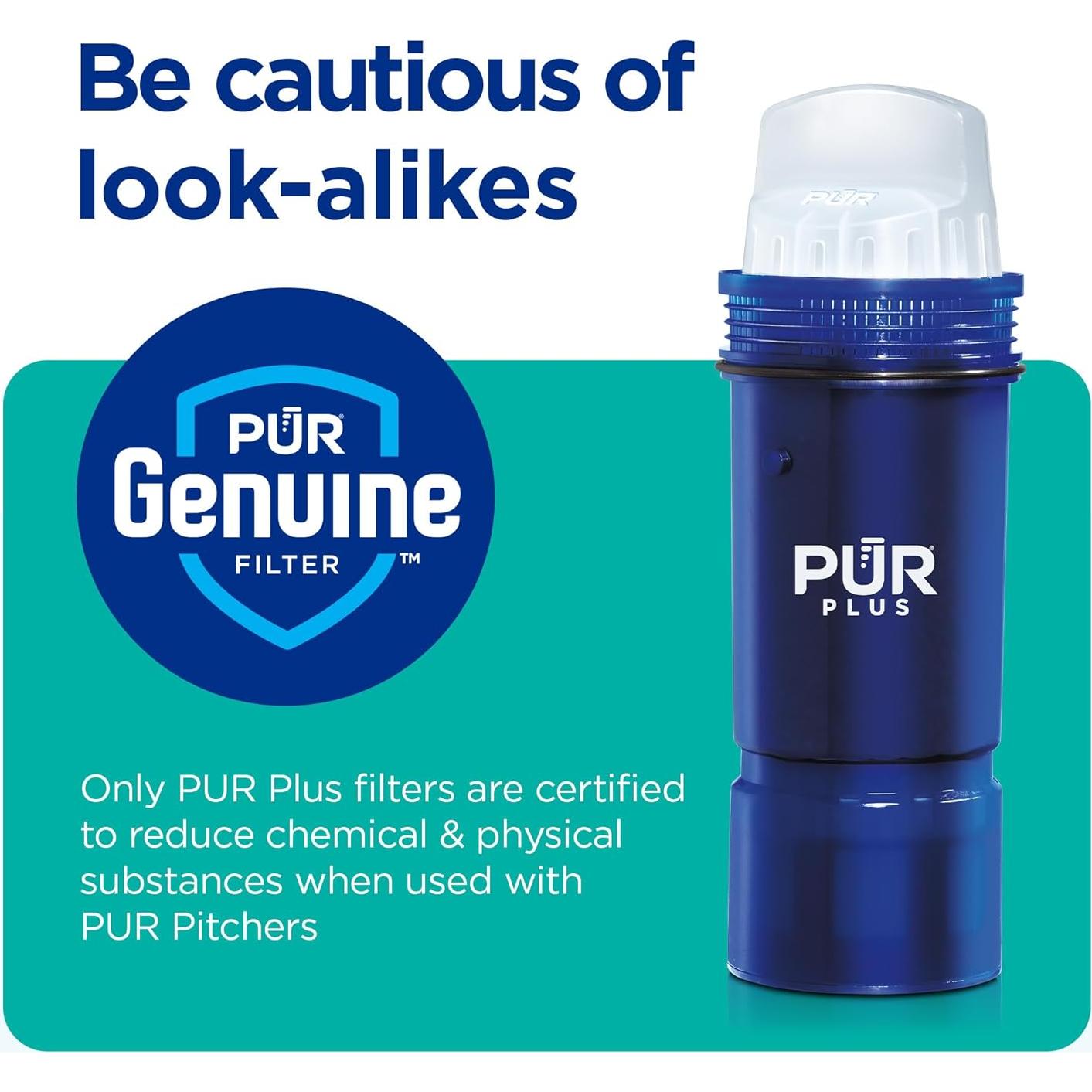 Jarra de Agua PUR Plus 11 Tazas Filtro Reductor de Plomo Salvia