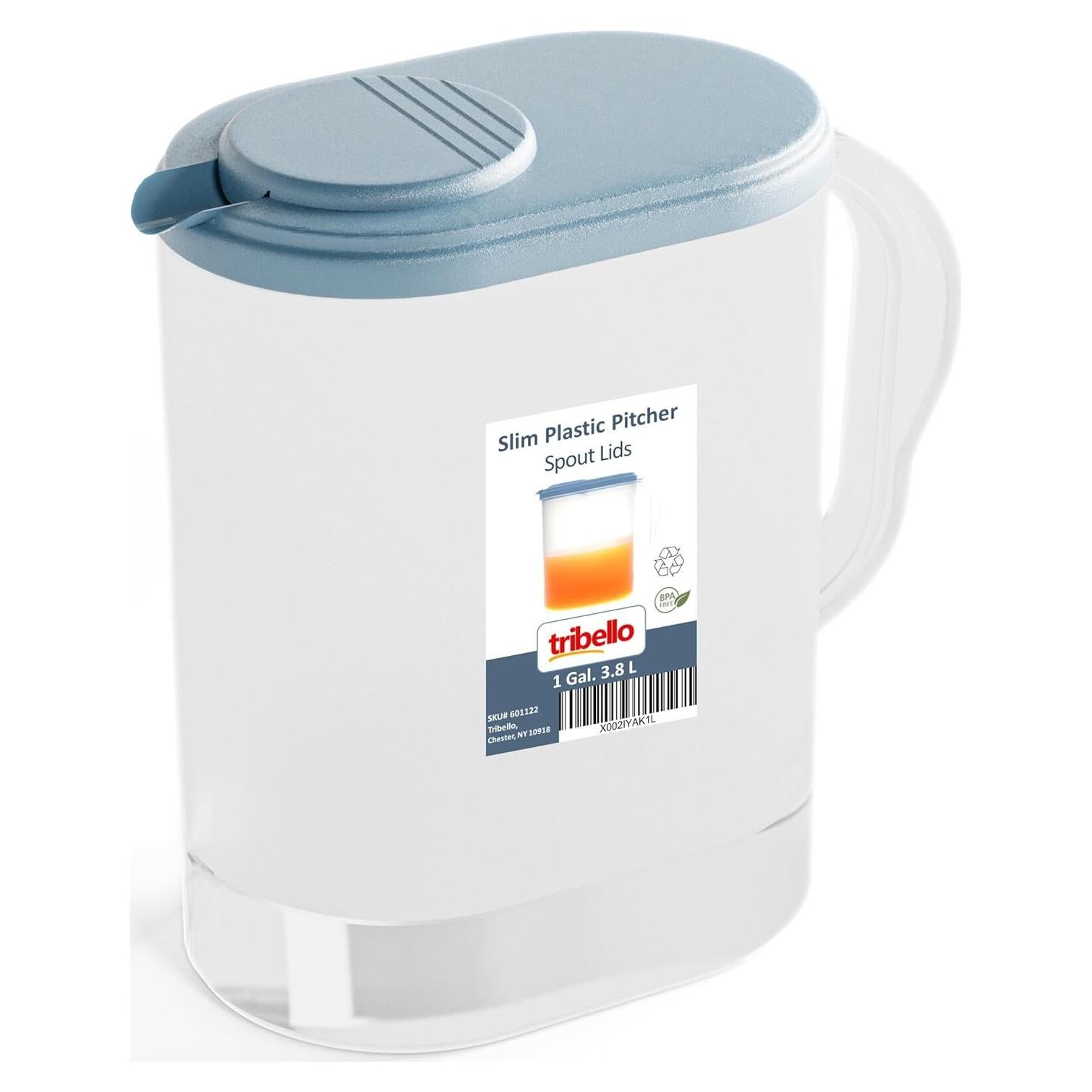 Jarra de Agua Plástica Tribello 3.8 L con Tapa y Pico Pivotante