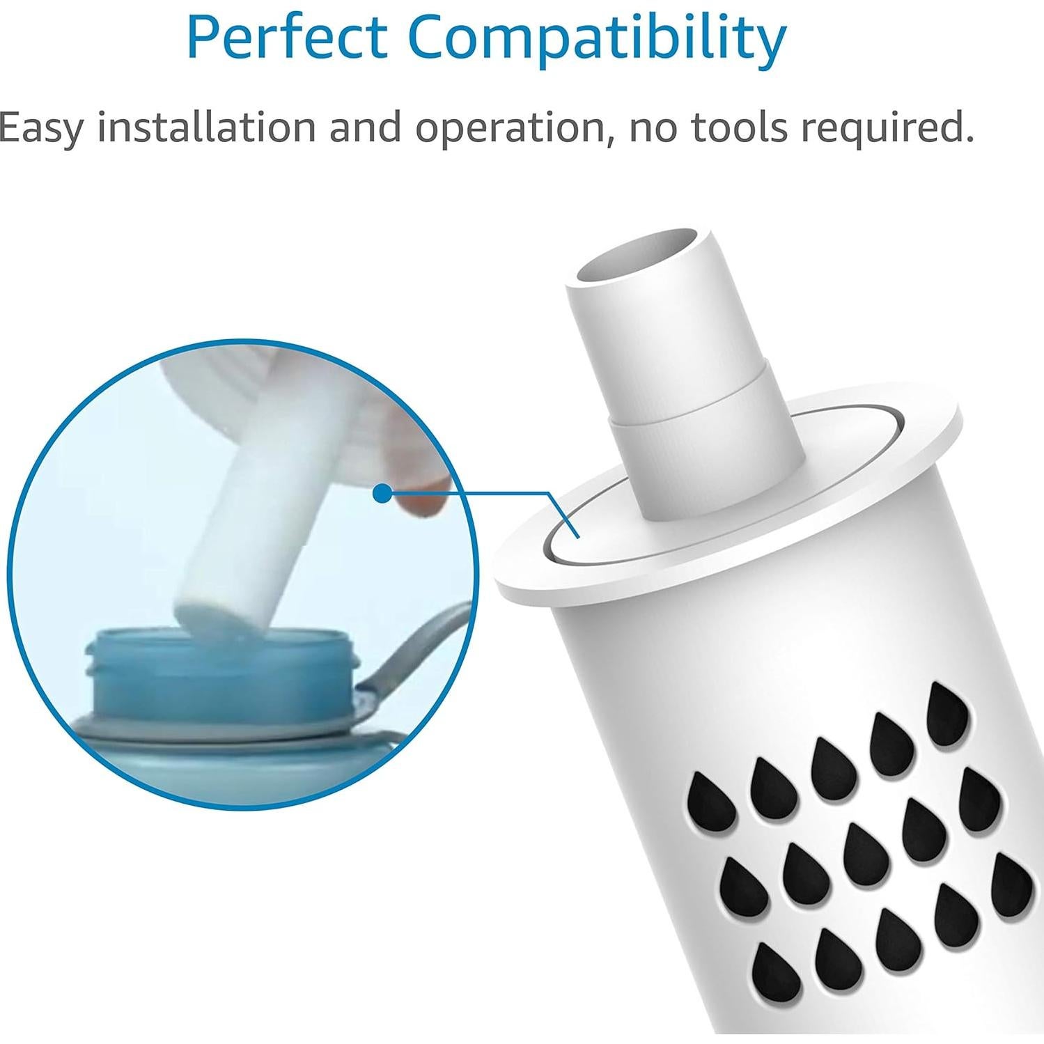 Filtro de Agua AQUACREST BB02 para Botella Brita Soft Squeeze - 2 Unidades