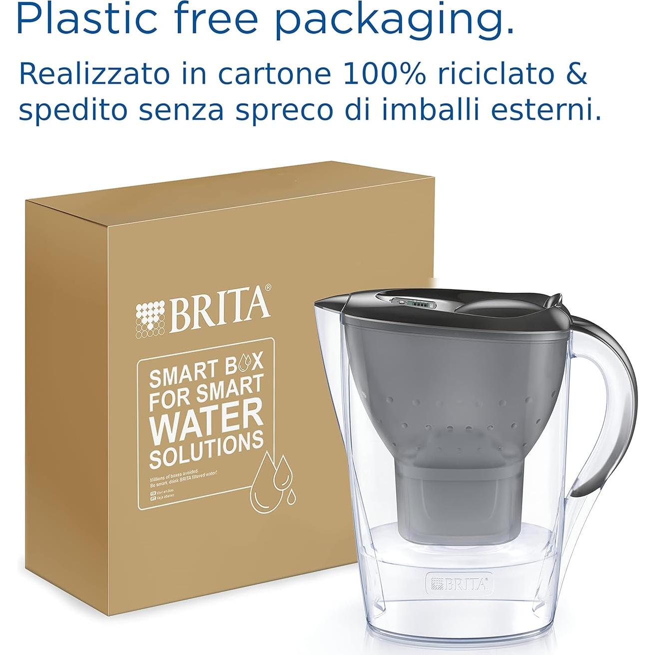 Jarra de Filtro de Agua BRITA Marella Grafito 2.4L + 6 Cartuchos