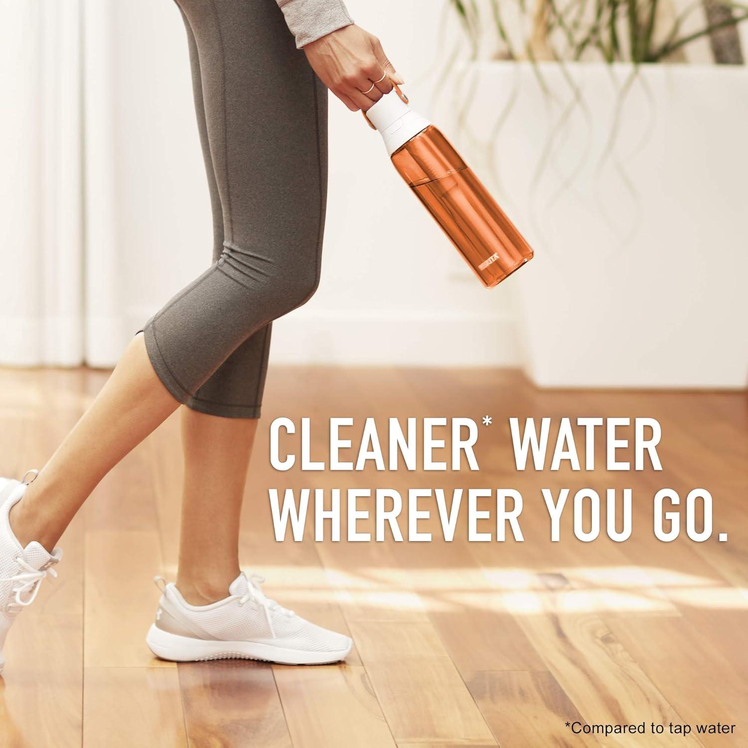 Botella de Agua Filtrante Brita 768 ml Libre de BPA Coral