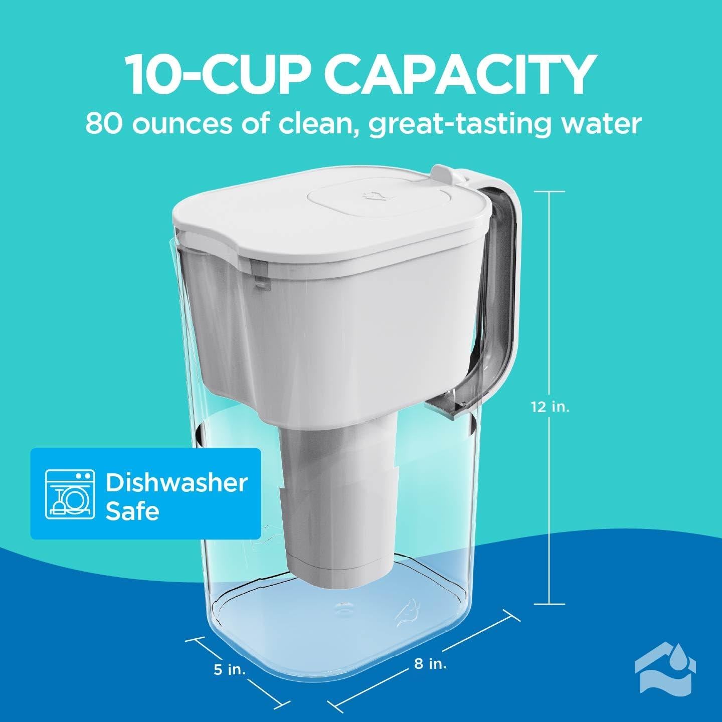 Jarra Filtrante HOMEWATER 2.4L Blanca - Libre de BPA