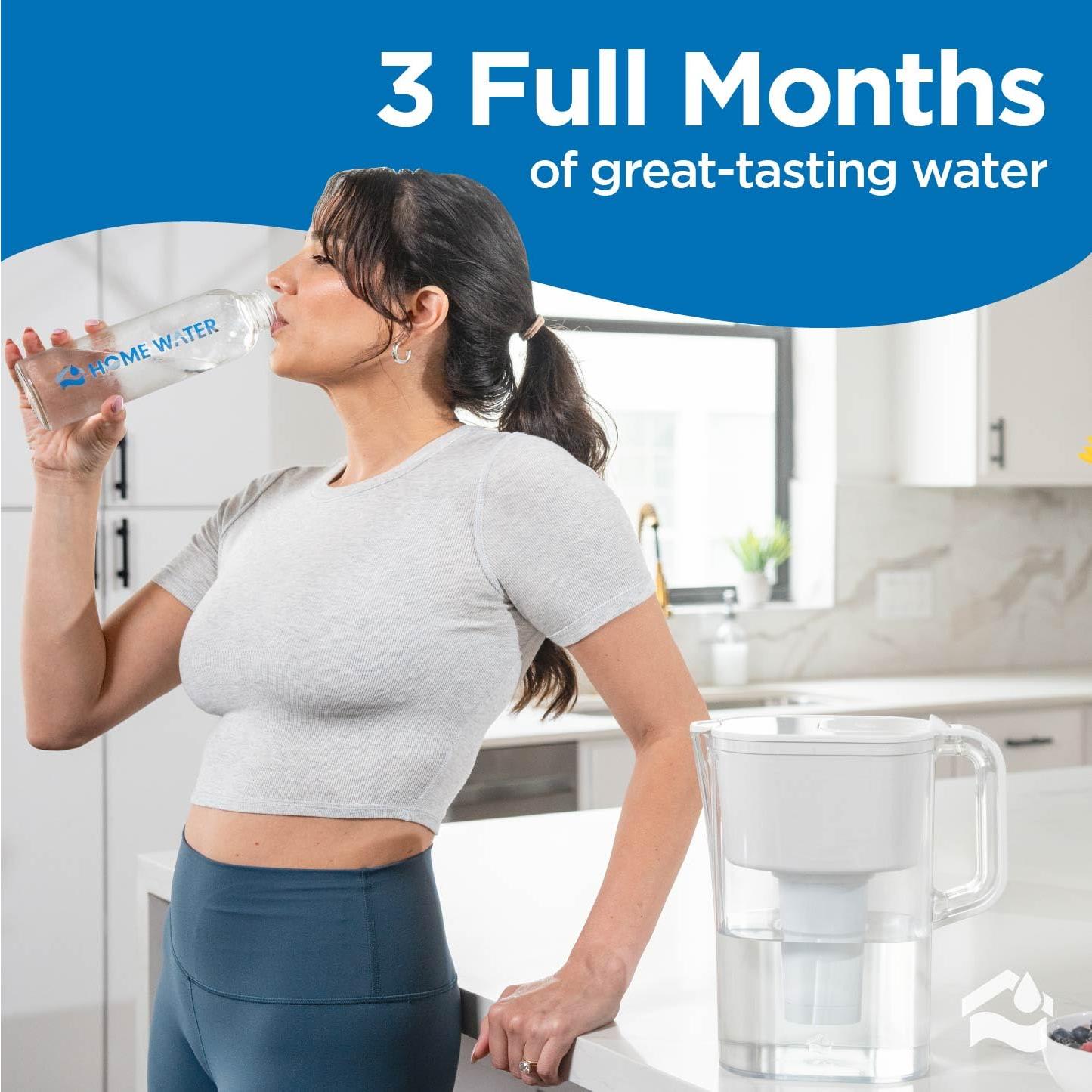 Jarra Filtrante HOMEWATER 2.4L Blanca - Libre de BPA