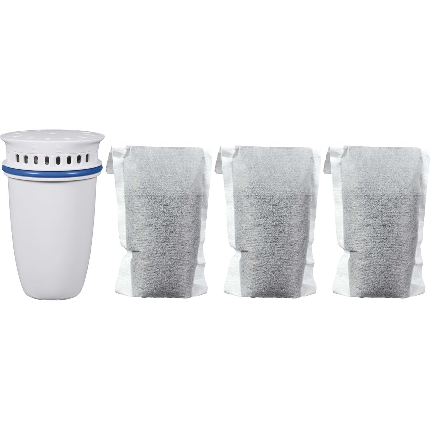 Kit de Filtración de Agua Reutilizable Brita con 1 Carcasa y 3 Recargas