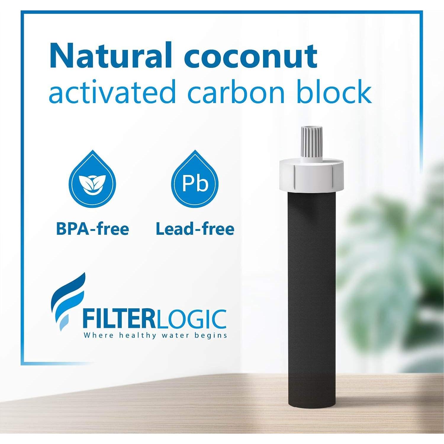 Filtro de Agua Filterlogic FL-BB06, Paquete de 6, Compatible Brita