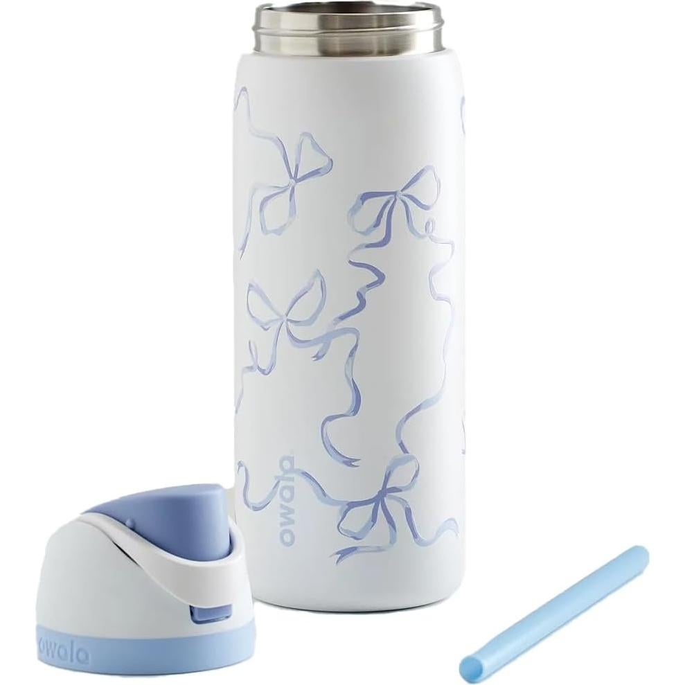 Botella de Agua Owala FreeSip 32 Oz Acero Inoxidable Lazos Azules