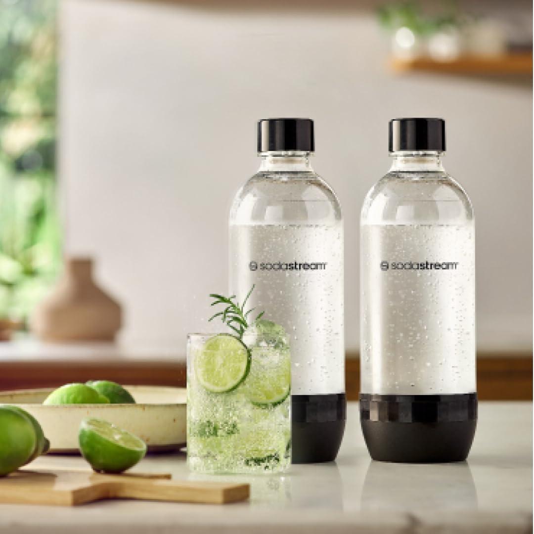 Botellas de Carbonatación SodaStream 1L 2PK Plástico Transparente