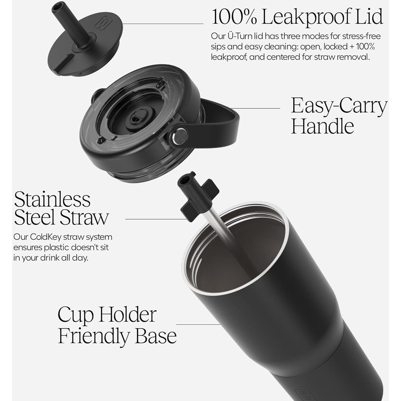 Vaso de viaje BrüMate Resa 35oz Acero inoxidable Aura Oscura