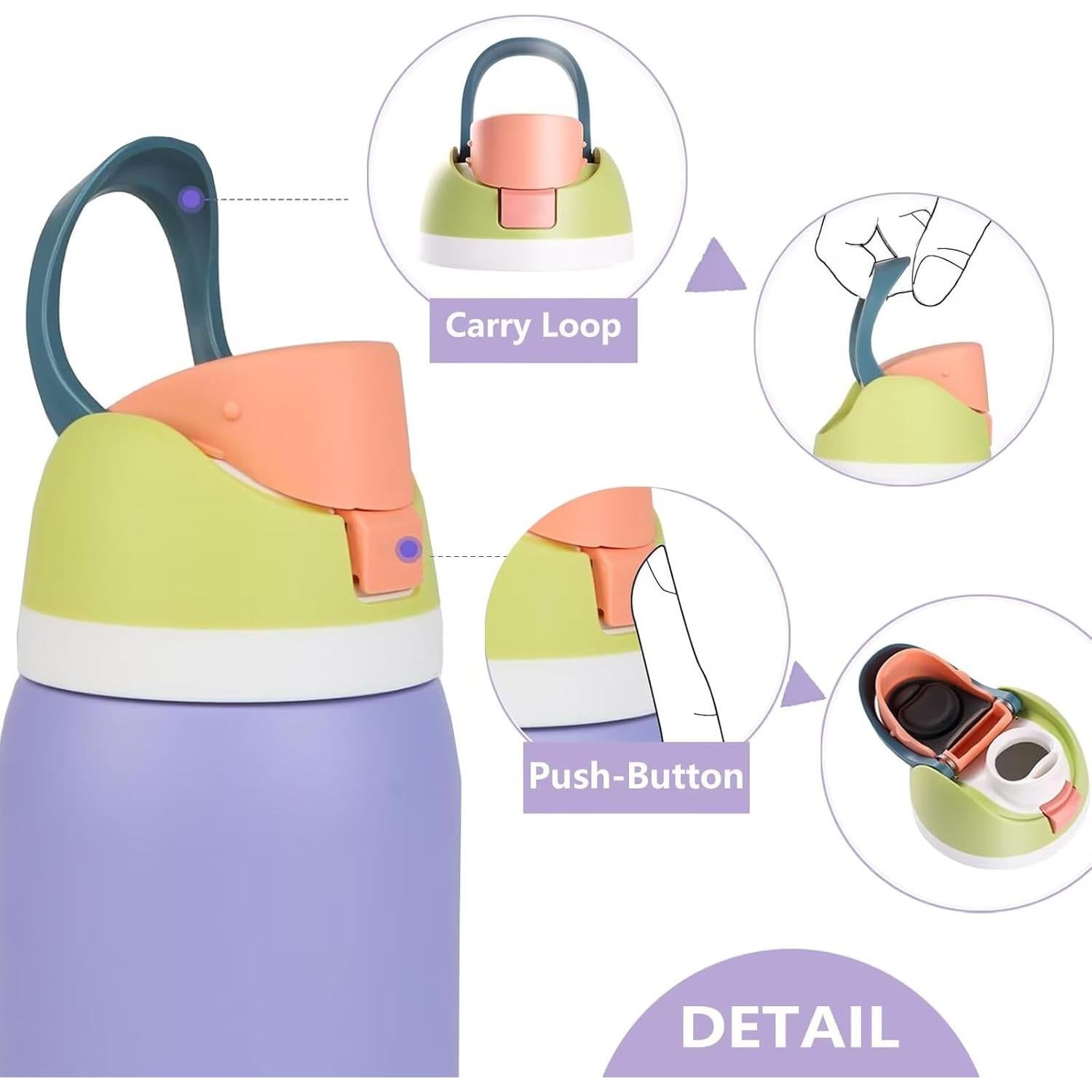 Tapa de Reemplazo Owala Freesip 24oz Naranja a Prueba de Fugas
