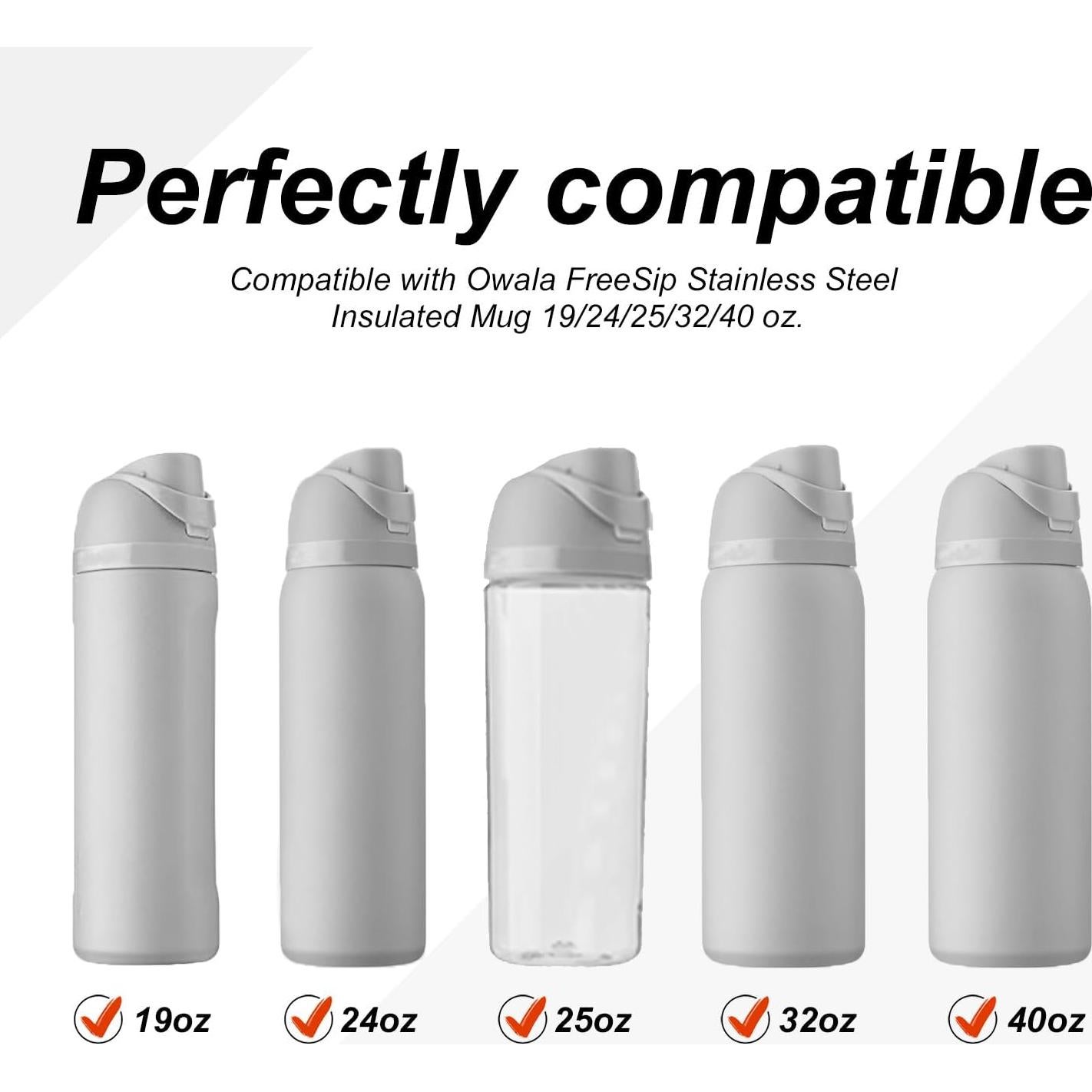 3 Tapones de Silicona PEUTIER para Botellas Owala FreeSip 710ml-1136ml