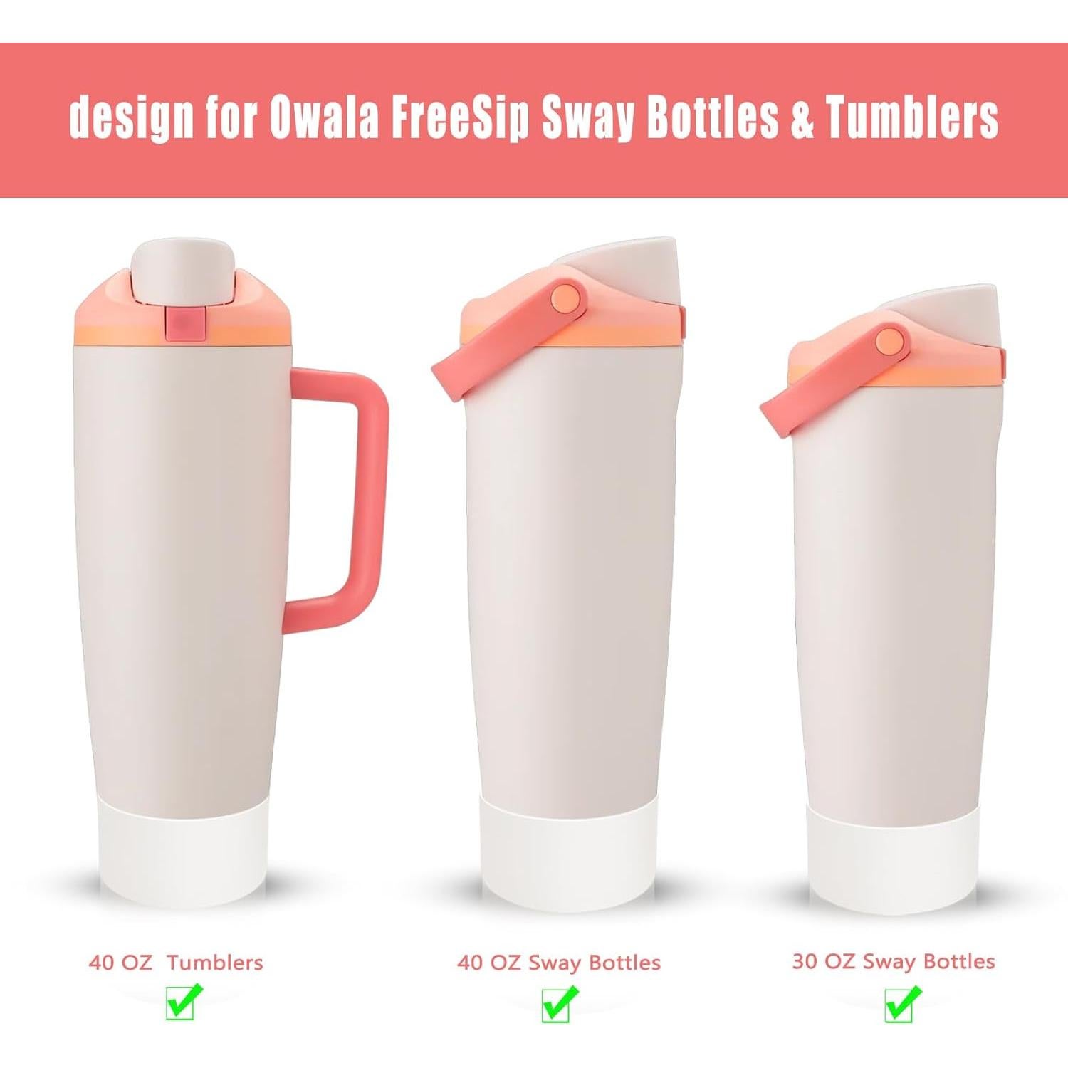 2 Pcs Botín de Silicona XZESH para Botellas Owala 887ml y 1183ml