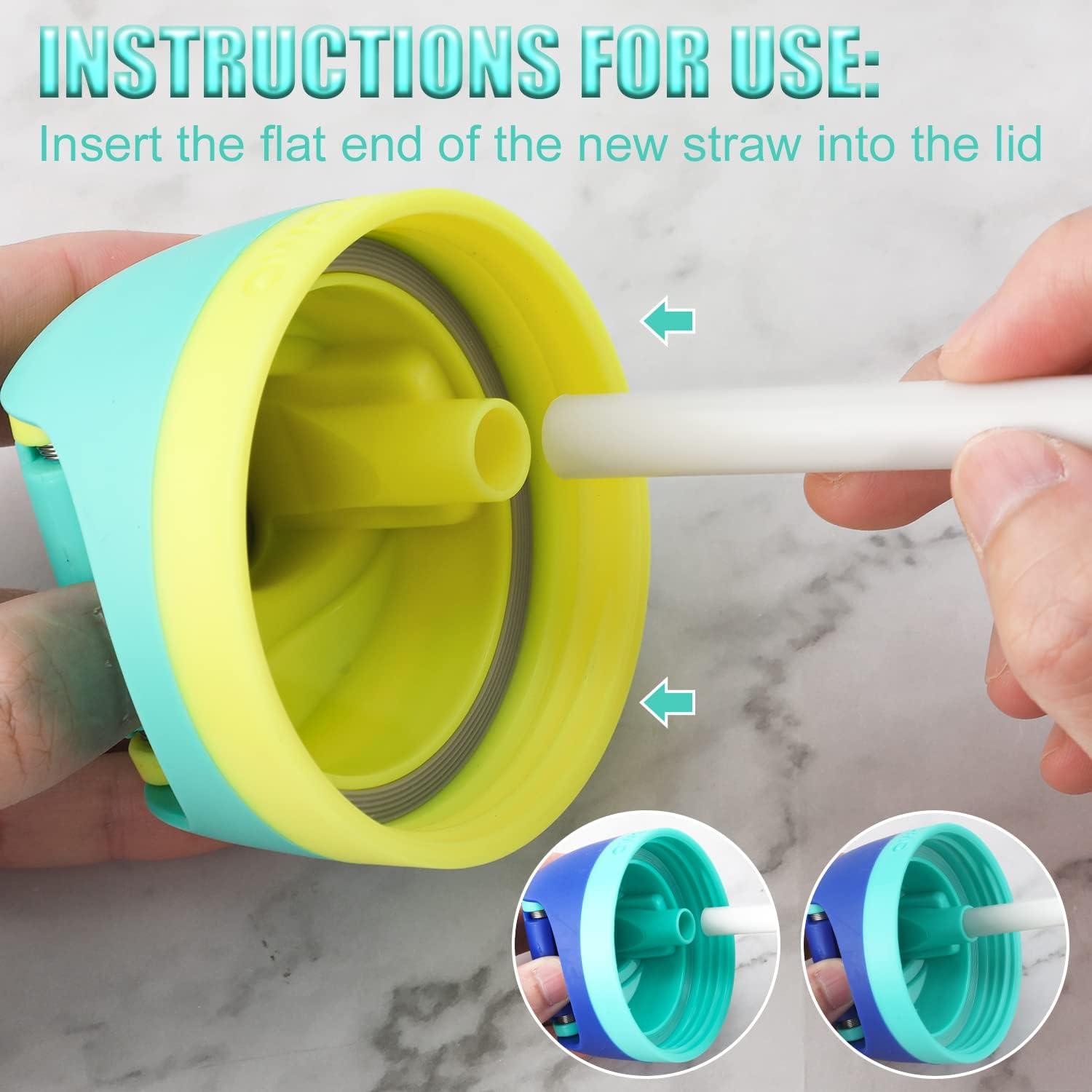 6 Pajitas Reutilizables Owala FreeSip + Cepillo de Limpieza