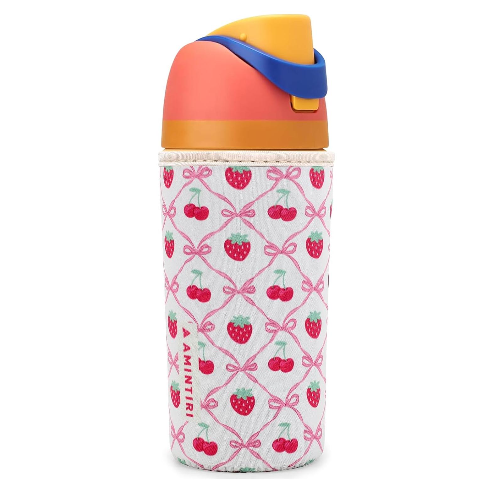 Funda Neopreno Amintiri para Owala Kids 16oz Cereza y Fresa