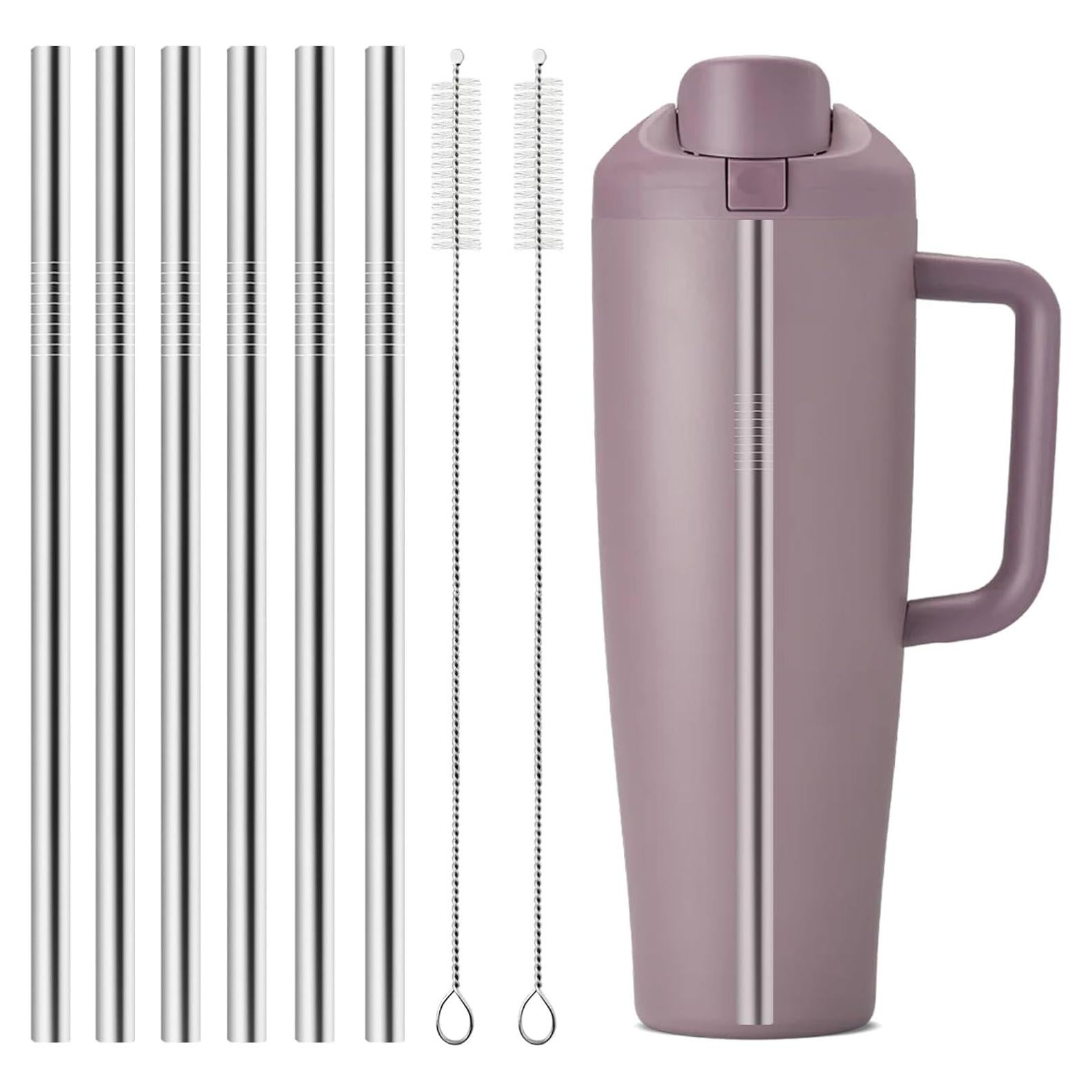 6 Pajitas de Metal Reutilizables XZESH para Owala 40oz