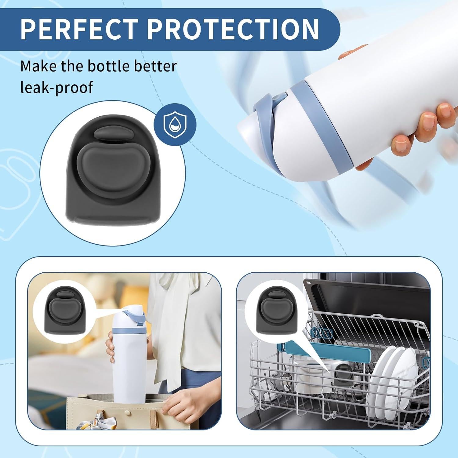 6 Tapones de Silicona Reemplazo Owala FreeSip 0.47-1.18L