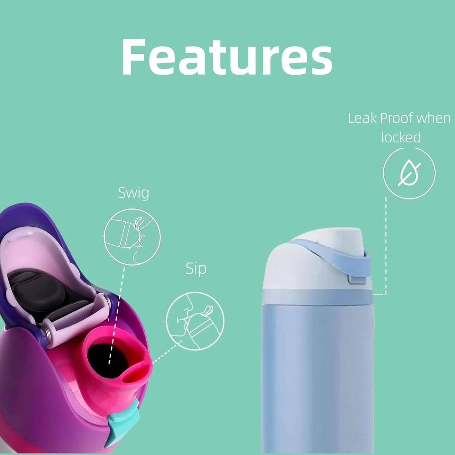 Tapa de Reemplazo KPWIN para Botella Owala Freesip 24-40oz