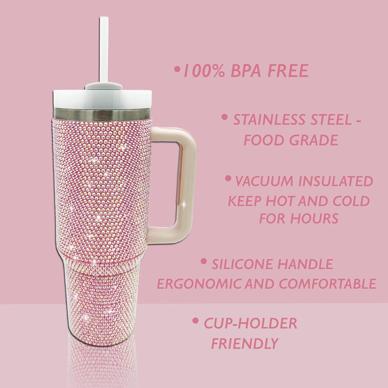 Vaso Térmico de Acero Inoxidable 1.18L XMYAINA Rosa Claro