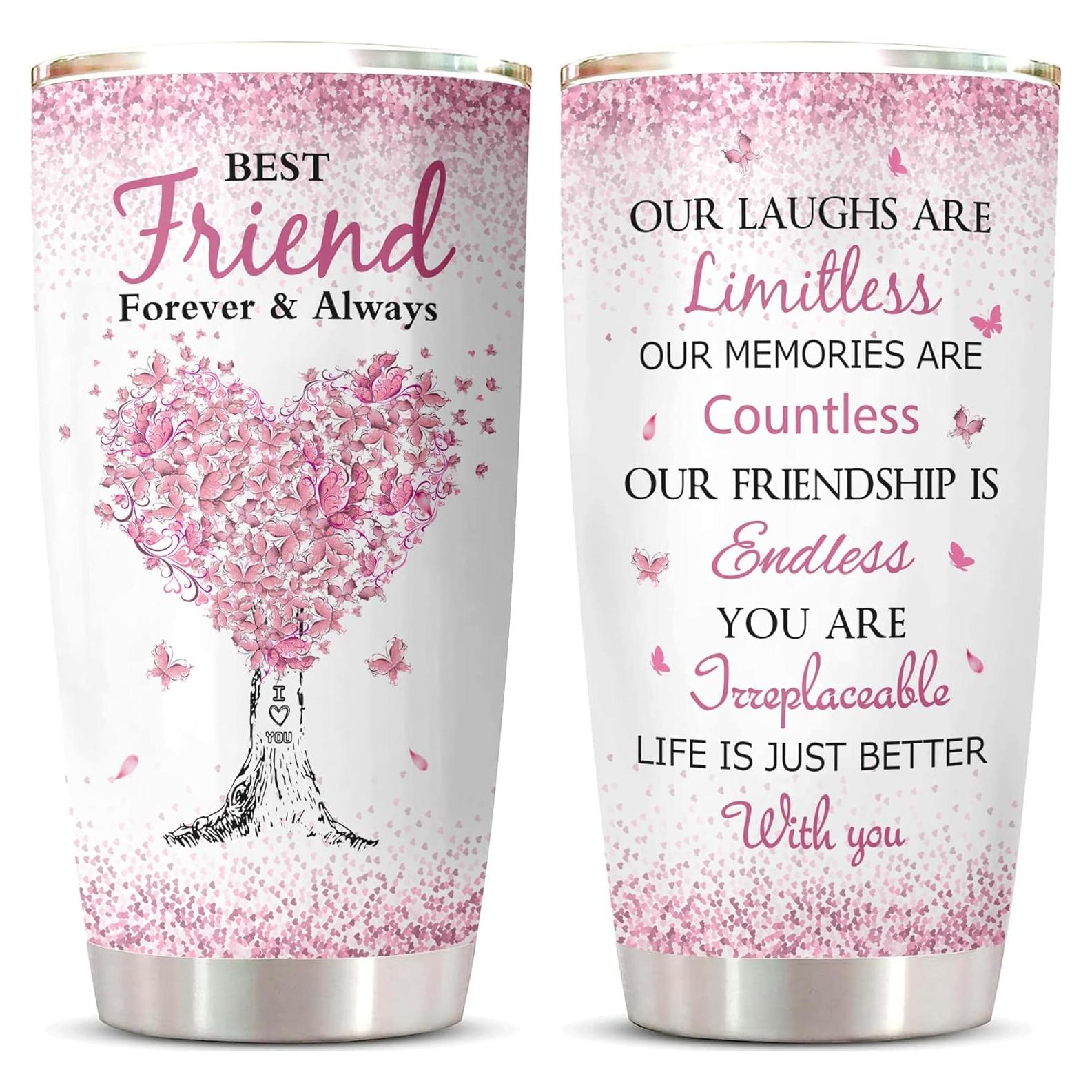 Taza de Acero Inoxidable ZANIION 20oz para Mejor Amiga