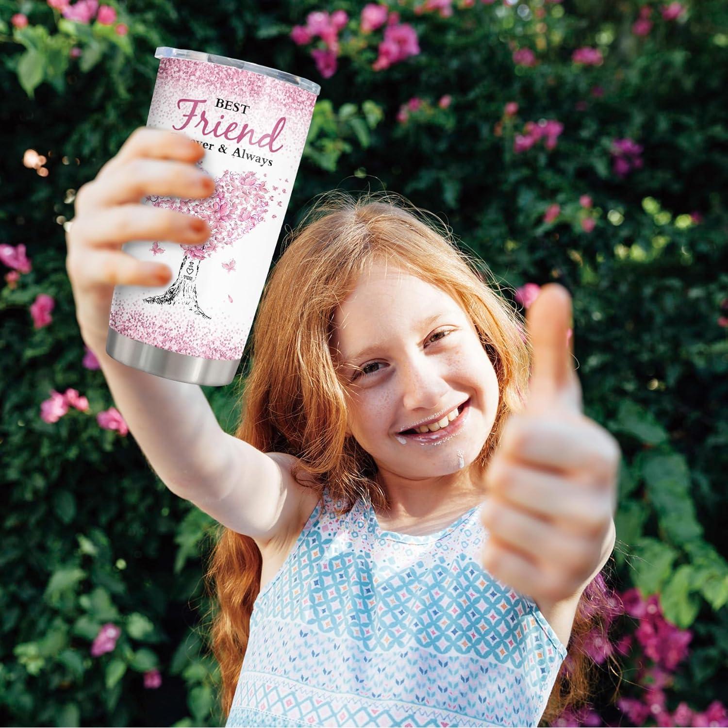 Taza de Acero Inoxidable ZANIION 20oz para Mejor Amiga