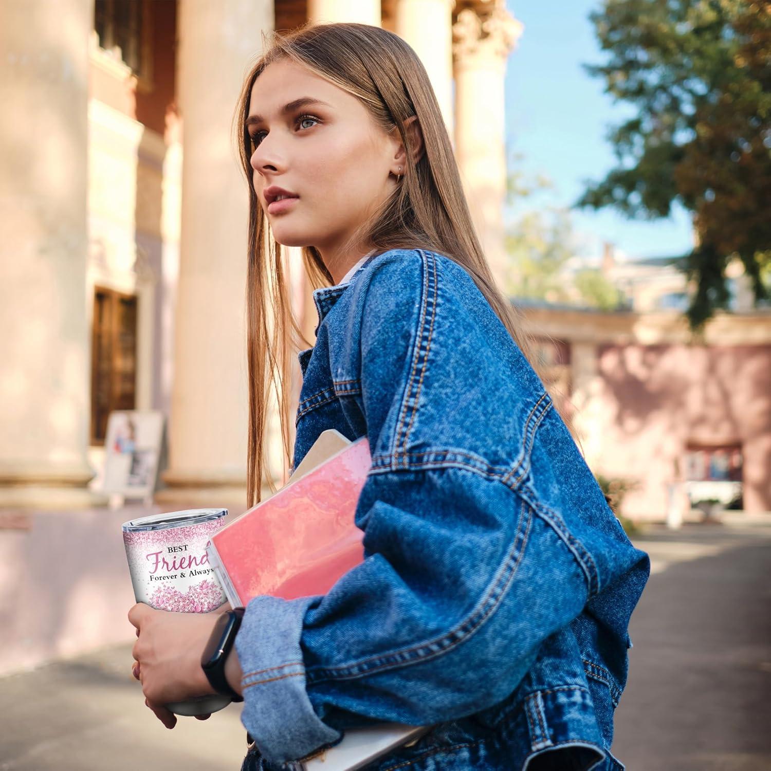 Taza de Acero Inoxidable ZANIION 20oz para Mejor Amiga