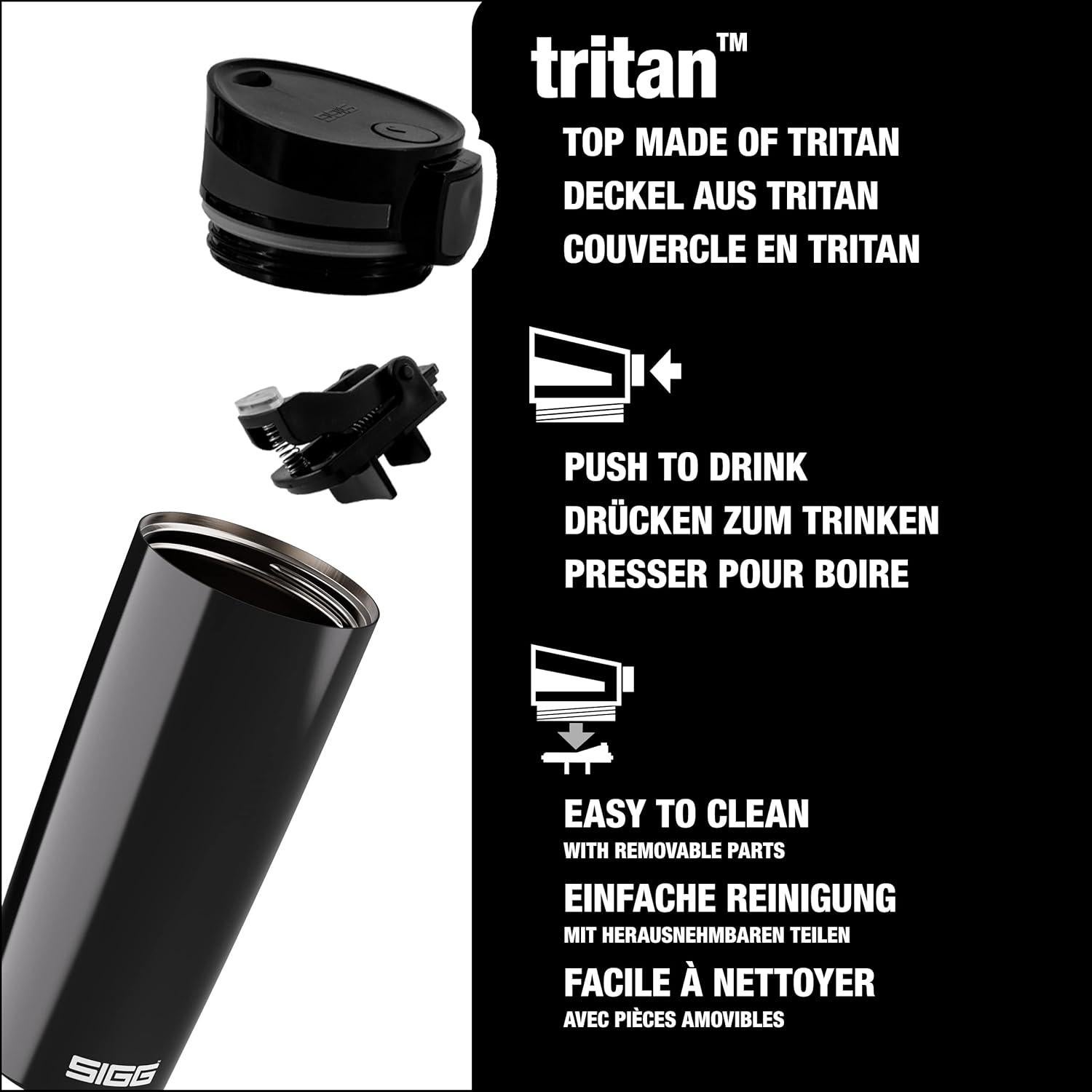 Taza de Café Aislada SIGG Milagro Negra 400ml Doble Pared