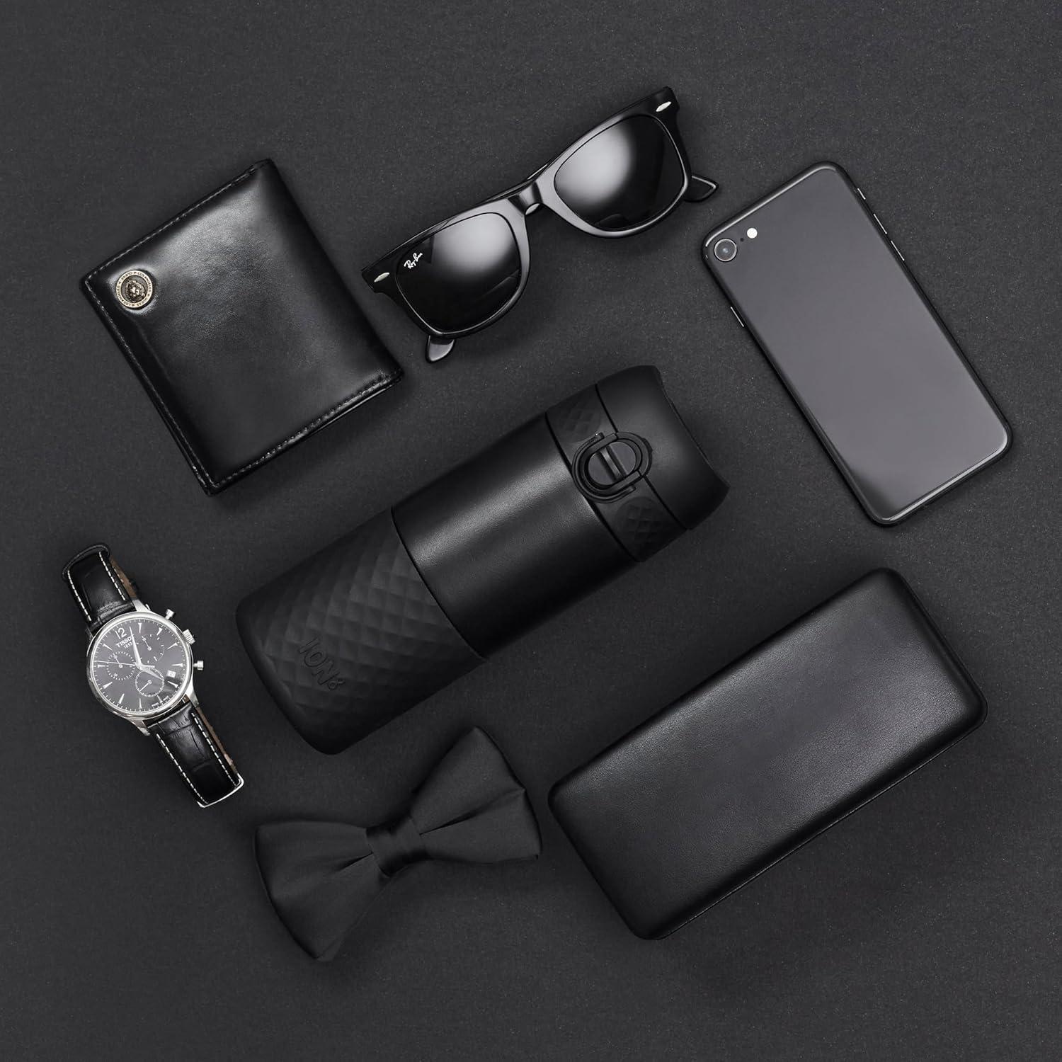 Taza de Viaje Ion8 HotShot 360 ml Acero Inoxidable Negra