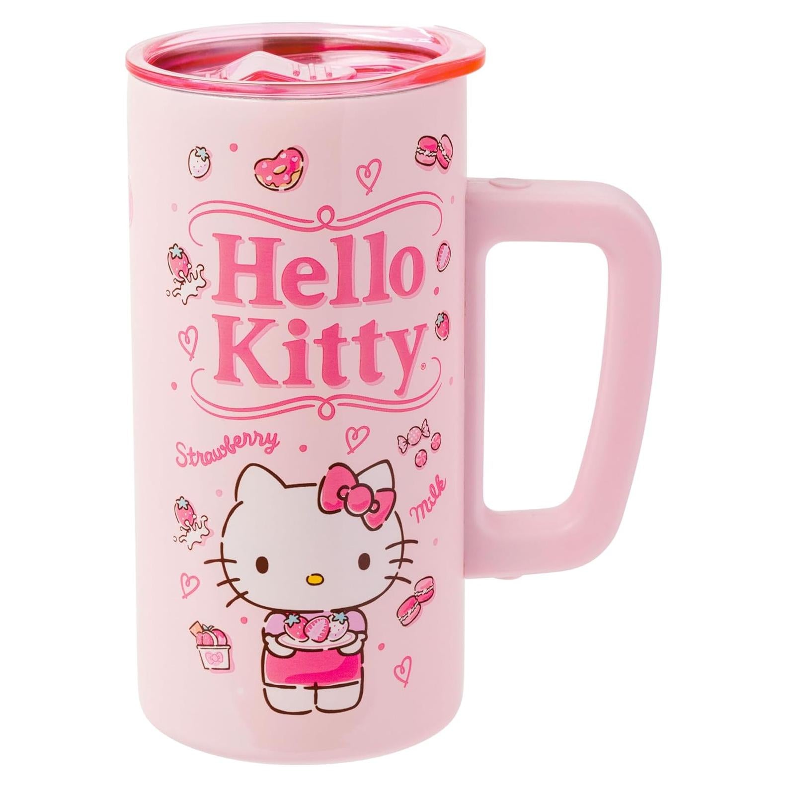 Taza de Viaje de Acero Inoxidable Hello Kitty 15 Oz Rosa