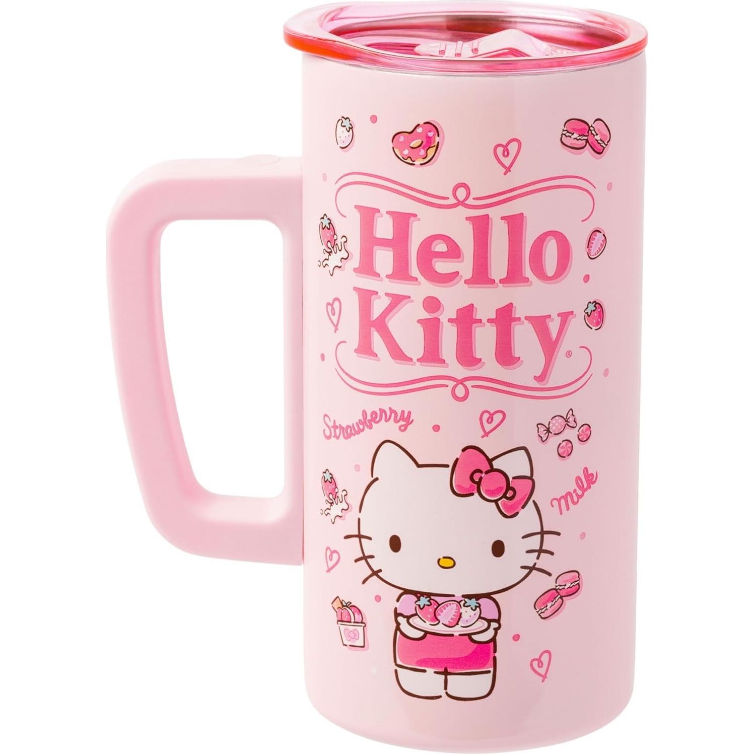 Taza de Viaje de Acero Inoxidable Hello Kitty 15 Oz Rosa