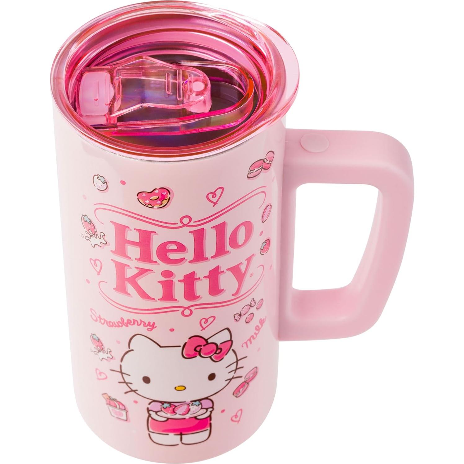 Taza de Viaje de Acero Inoxidable Hello Kitty 15 Oz Rosa