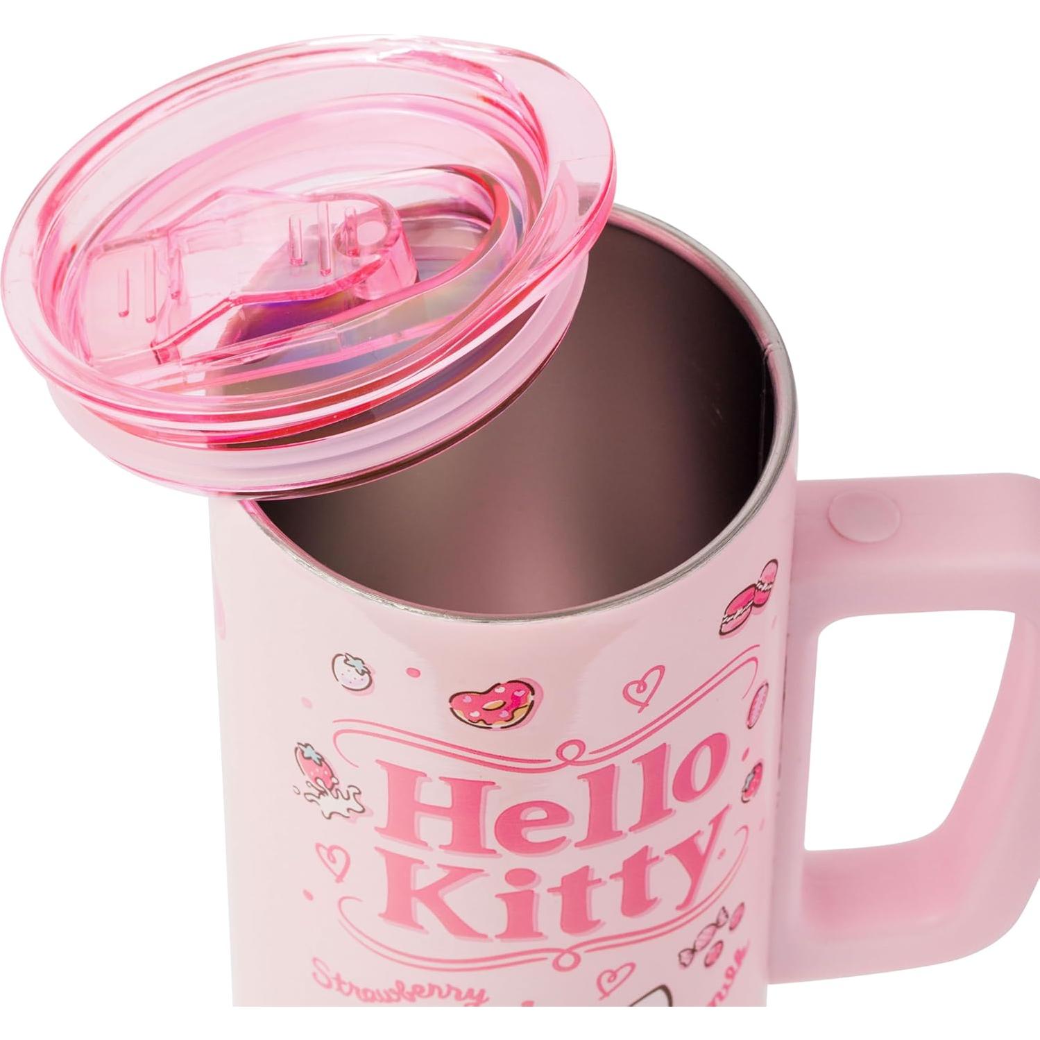 Taza de Viaje de Acero Inoxidable Hello Kitty 15 Oz Rosa
