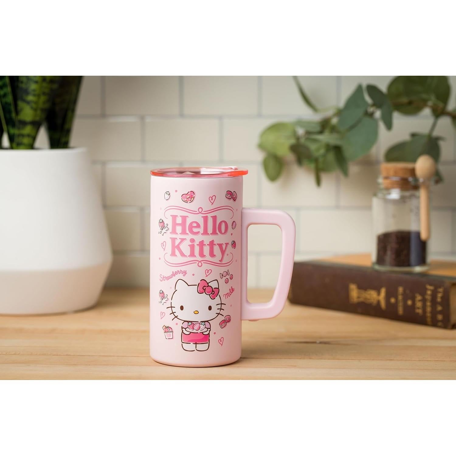 Taza de Viaje de Acero Inoxidable Hello Kitty 15 Oz Rosa