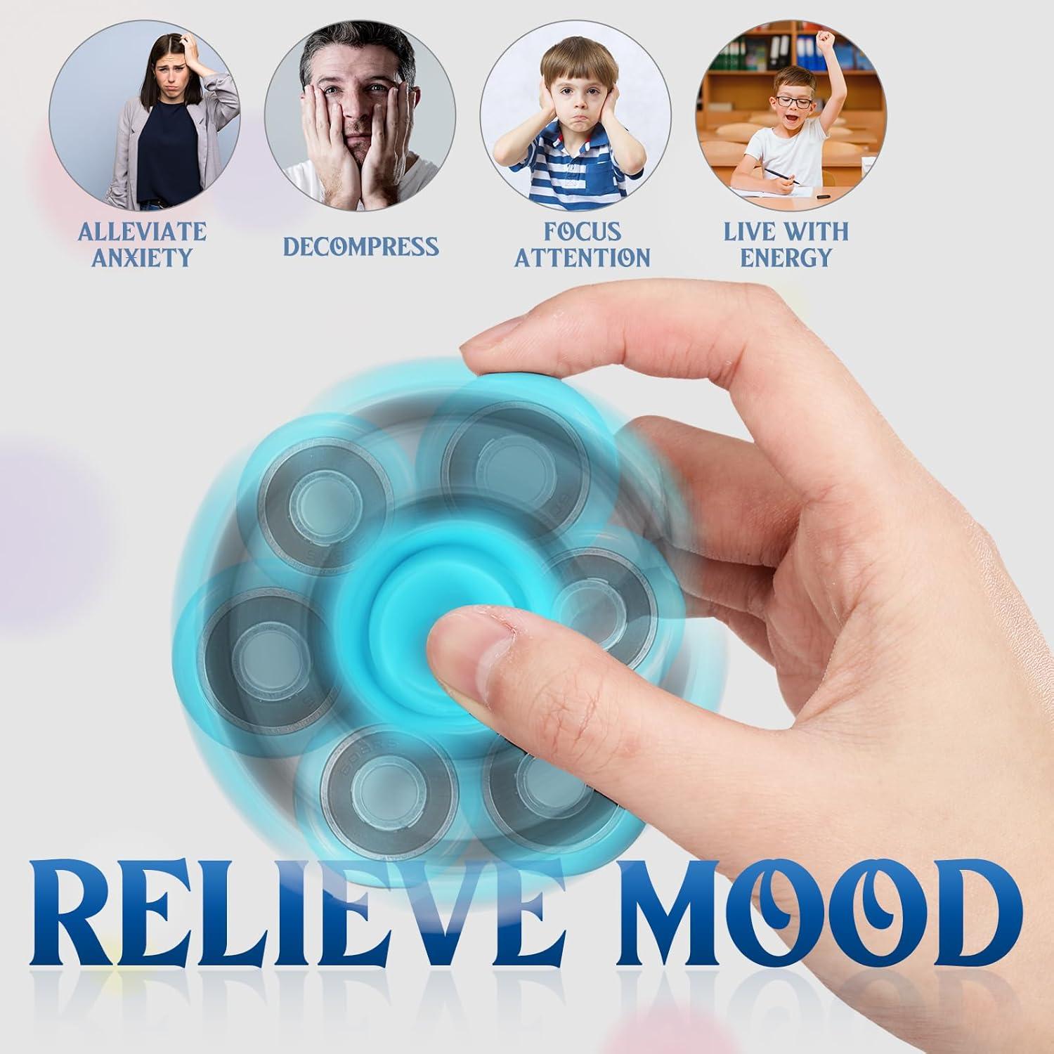 Spinner Antiestrés Silipull 6 Pcs Alivio Ansiedad 7.62 cm