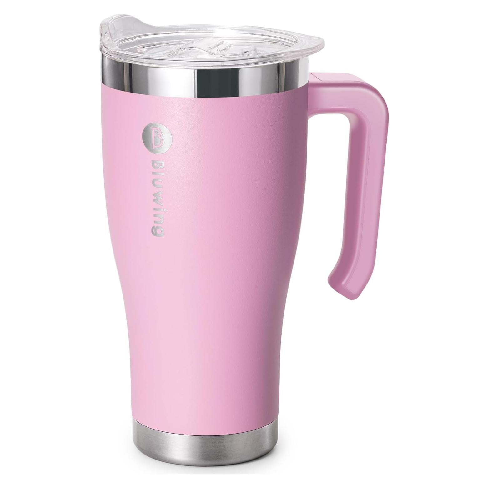 Taza de viaje 30 oz Bluwing Rosa Bebé a prueba de derrames