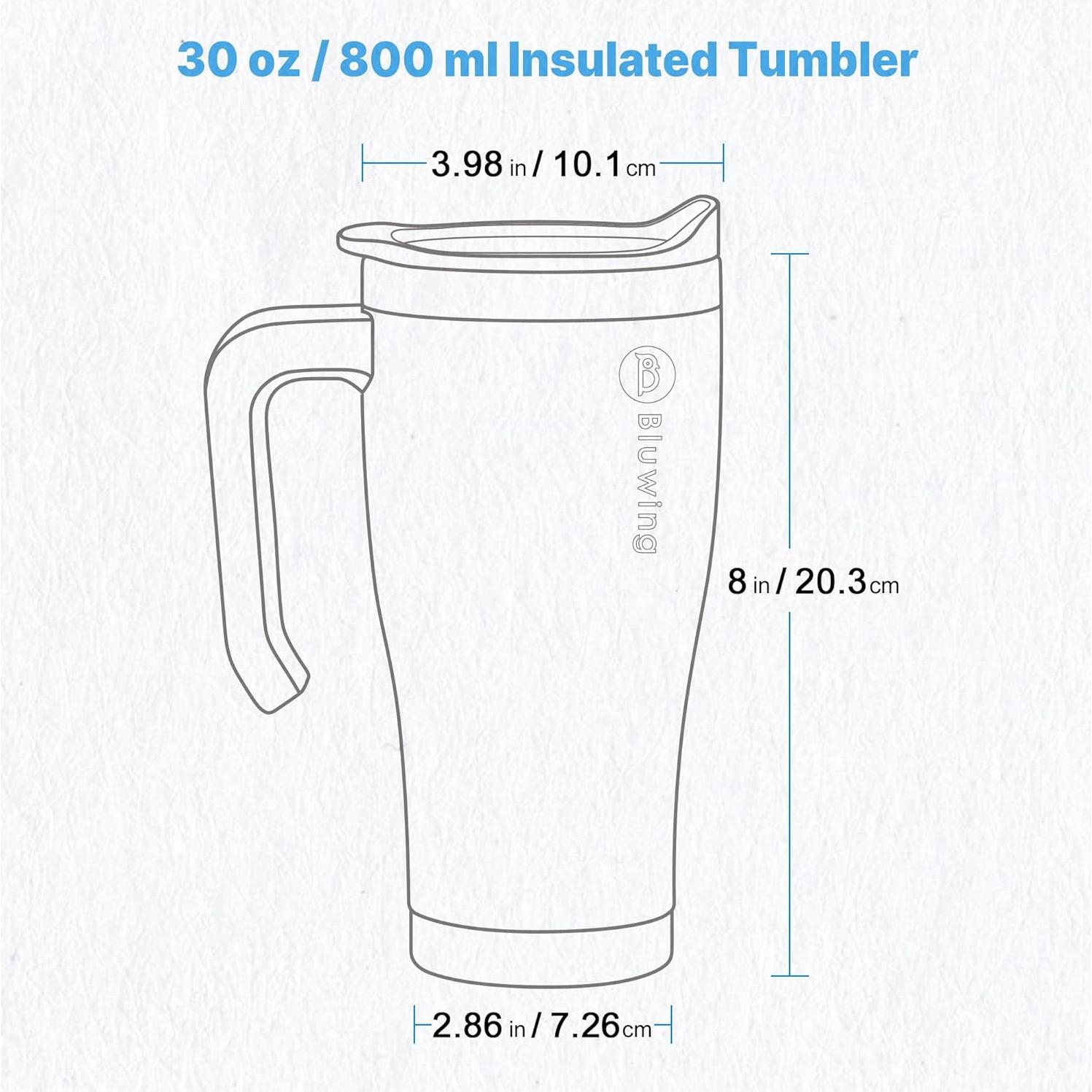 Taza de viaje 30 oz Bluwing Rosa Bebé a prueba de derrames