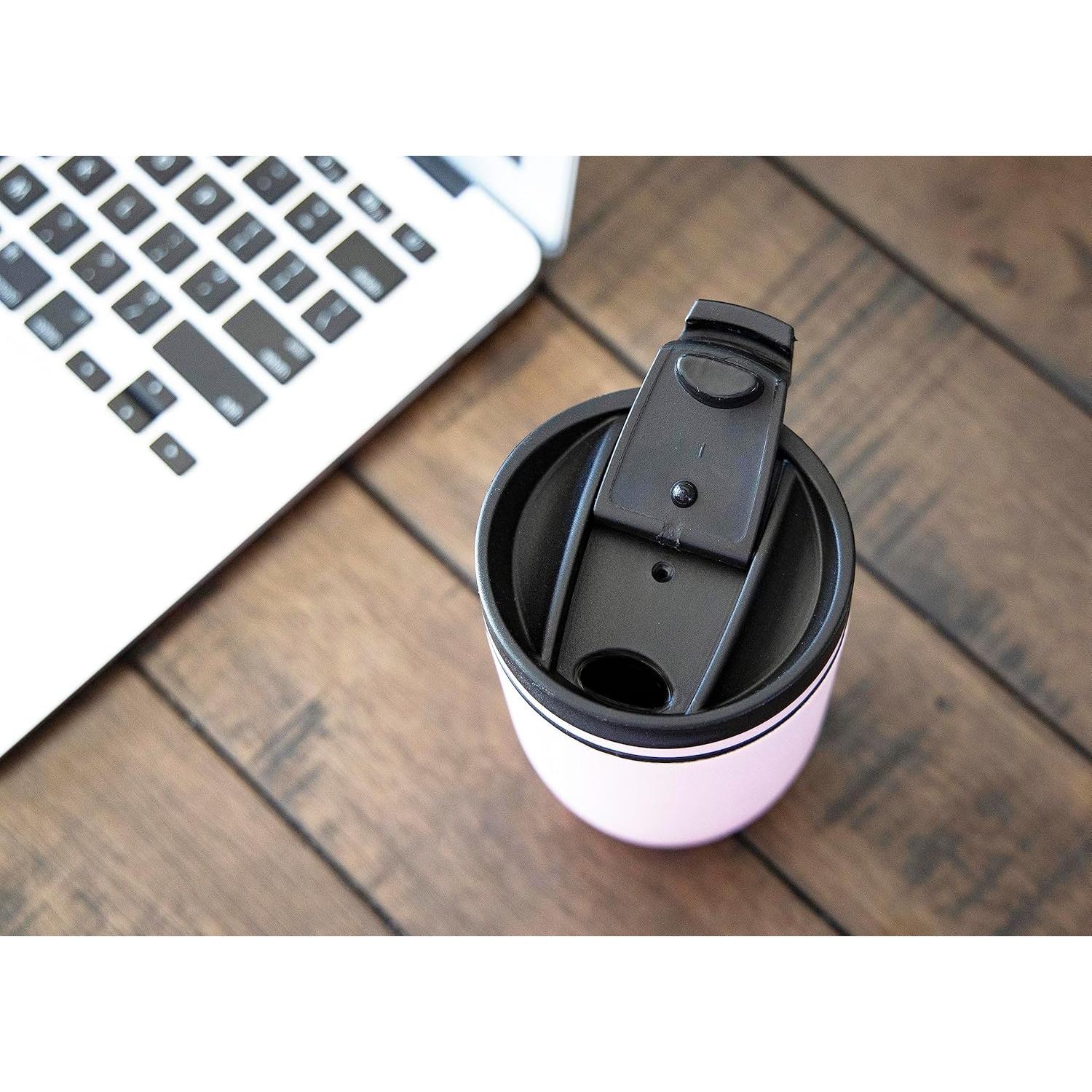 Taza de Café de Viaje MIRA 16 oz Acero Inoxidable Rosa Taffy