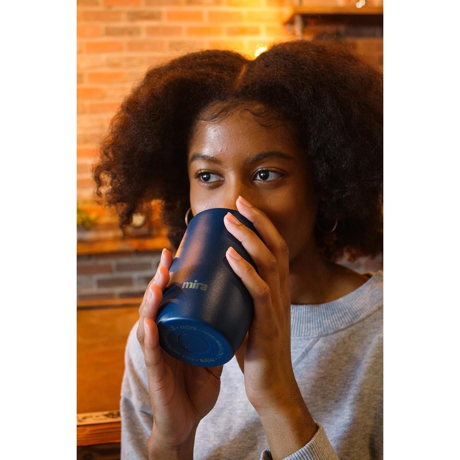 Taza de Café de Viaje MIRA 16 oz Acero Inoxidable Rosa Taffy