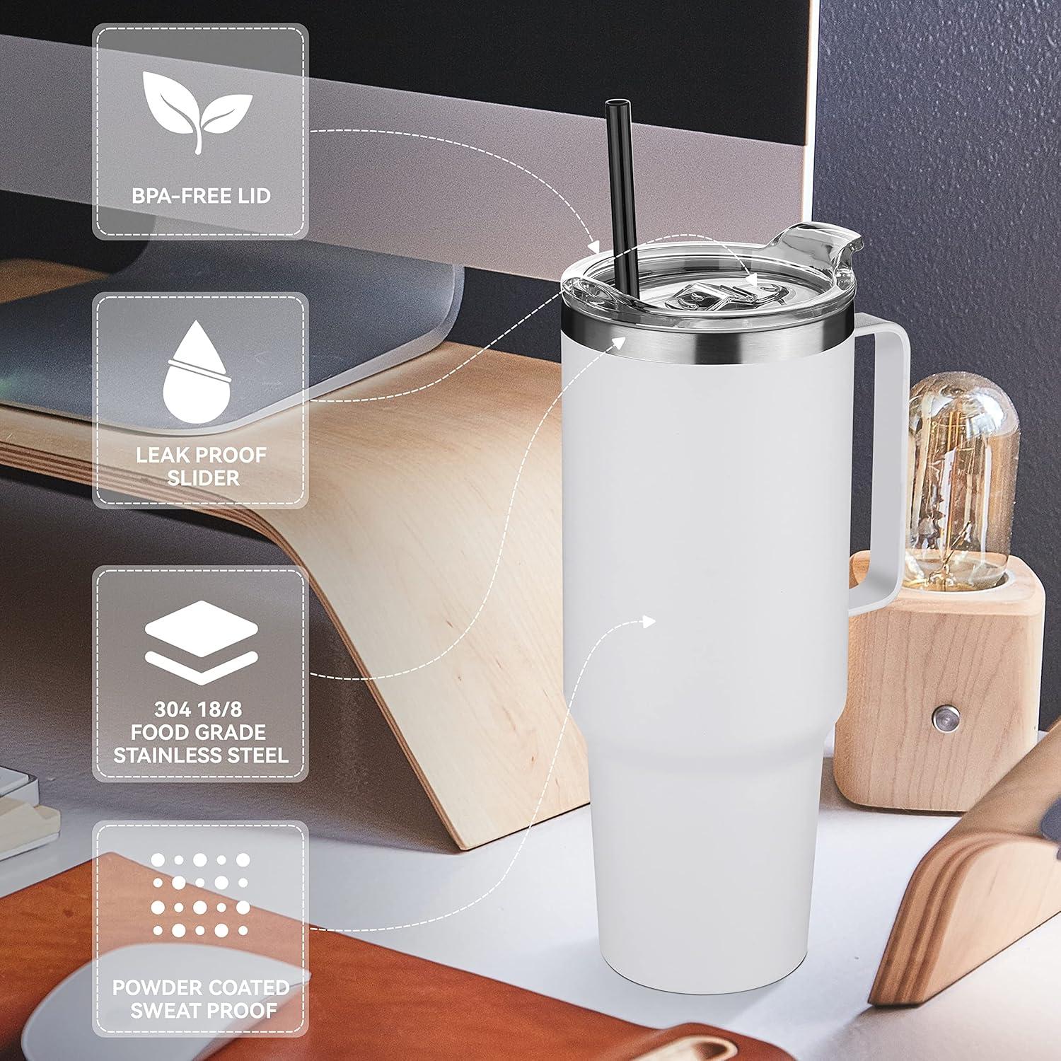 Vaso Aislado de Acero Inoxidable 40 oz HASLE OUTFITTERS Blanco