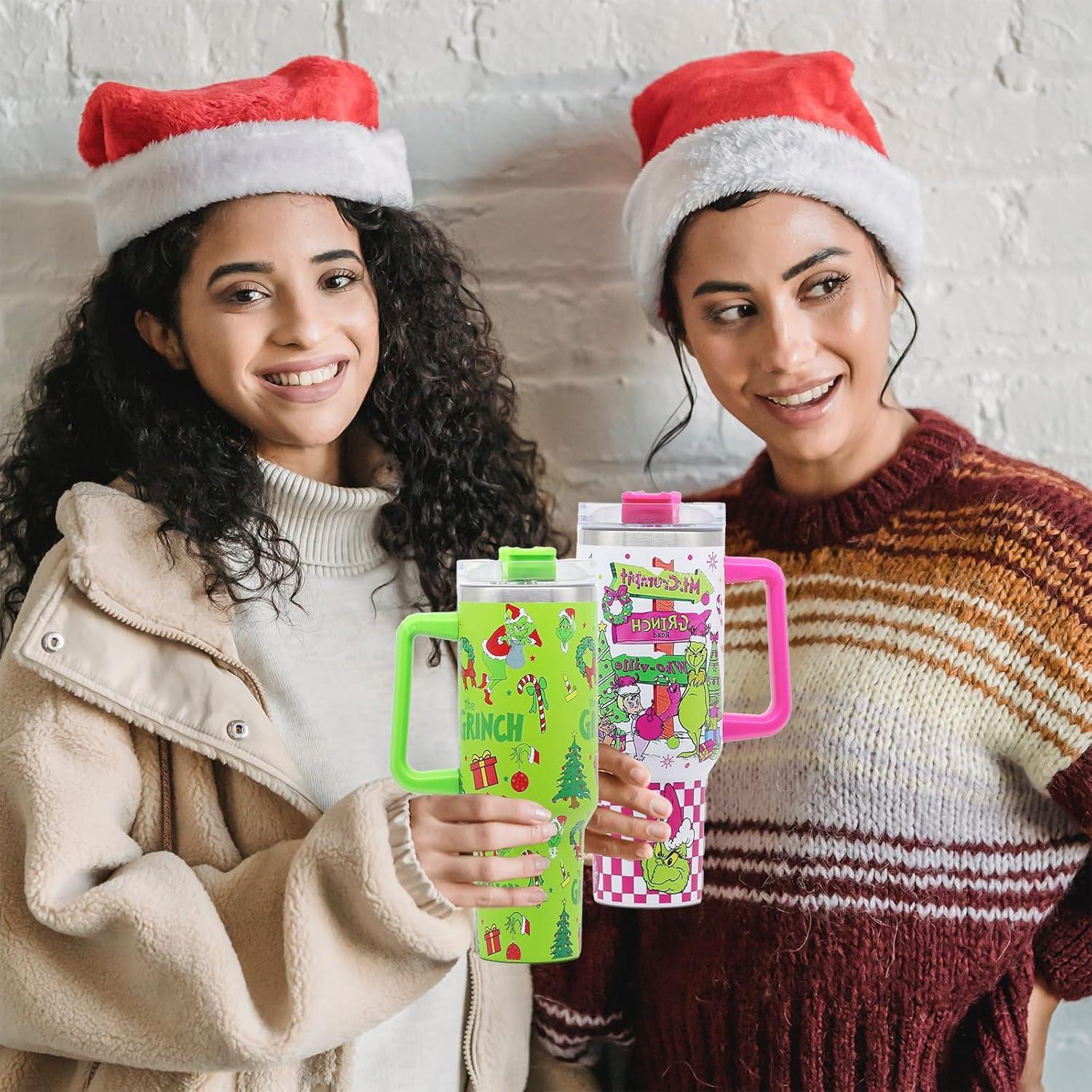 Taza de Navidad Grinch BAISHIDA 40 oz Acero Inoxidable