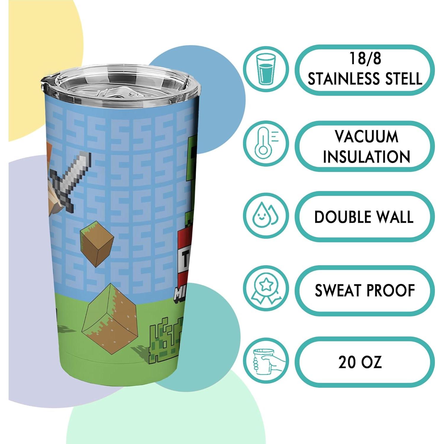 Vaso de Acero Inoxidable 20 Oz Stylonem Aislado con Popote