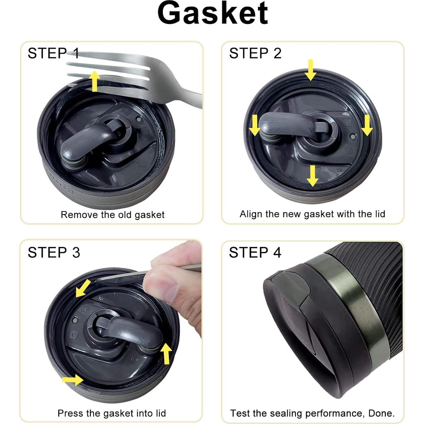 Juntas y Tapones de Reemplazo BOSORIO para Vaso Contigo 16oz y 20oz