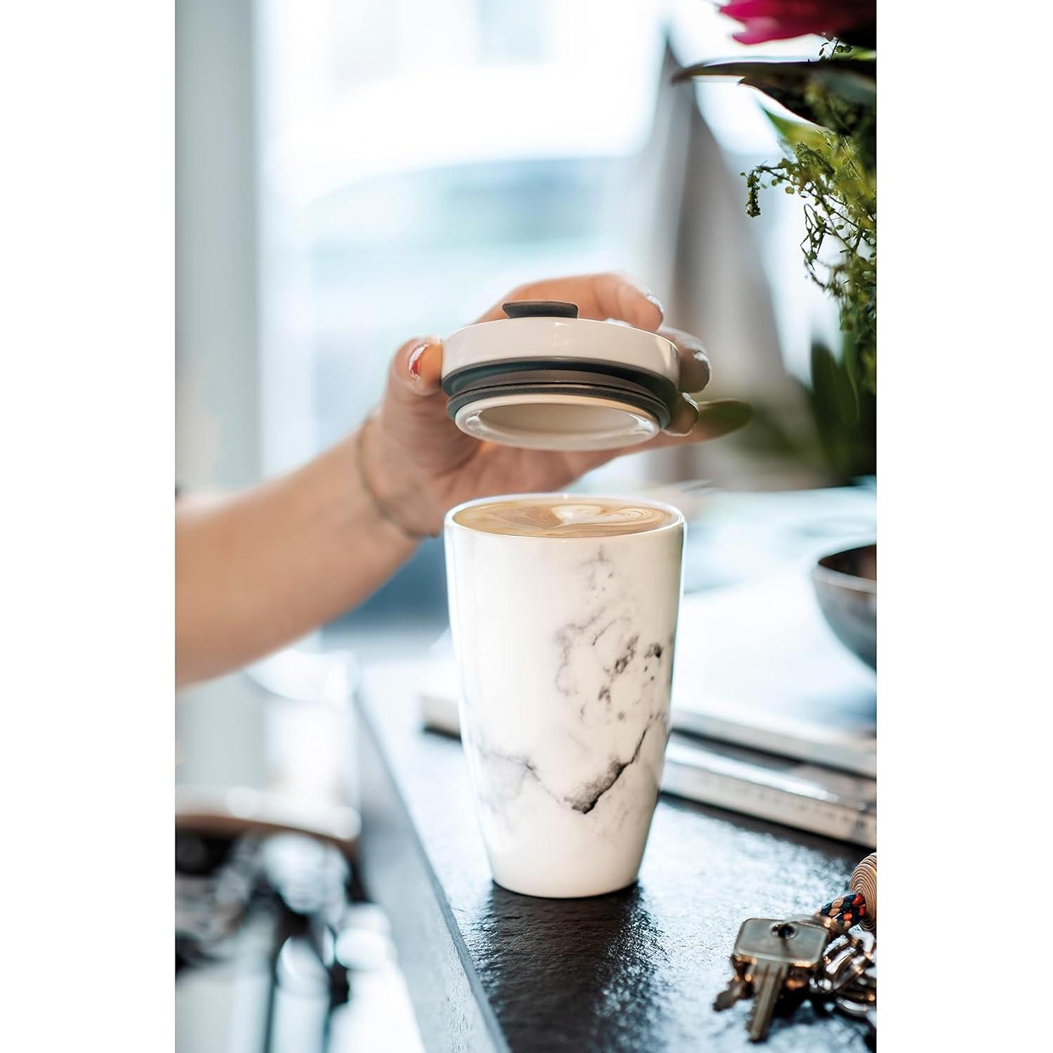 Taza de Porcelana Villeroy & Boch Marmory 333ml Moderna