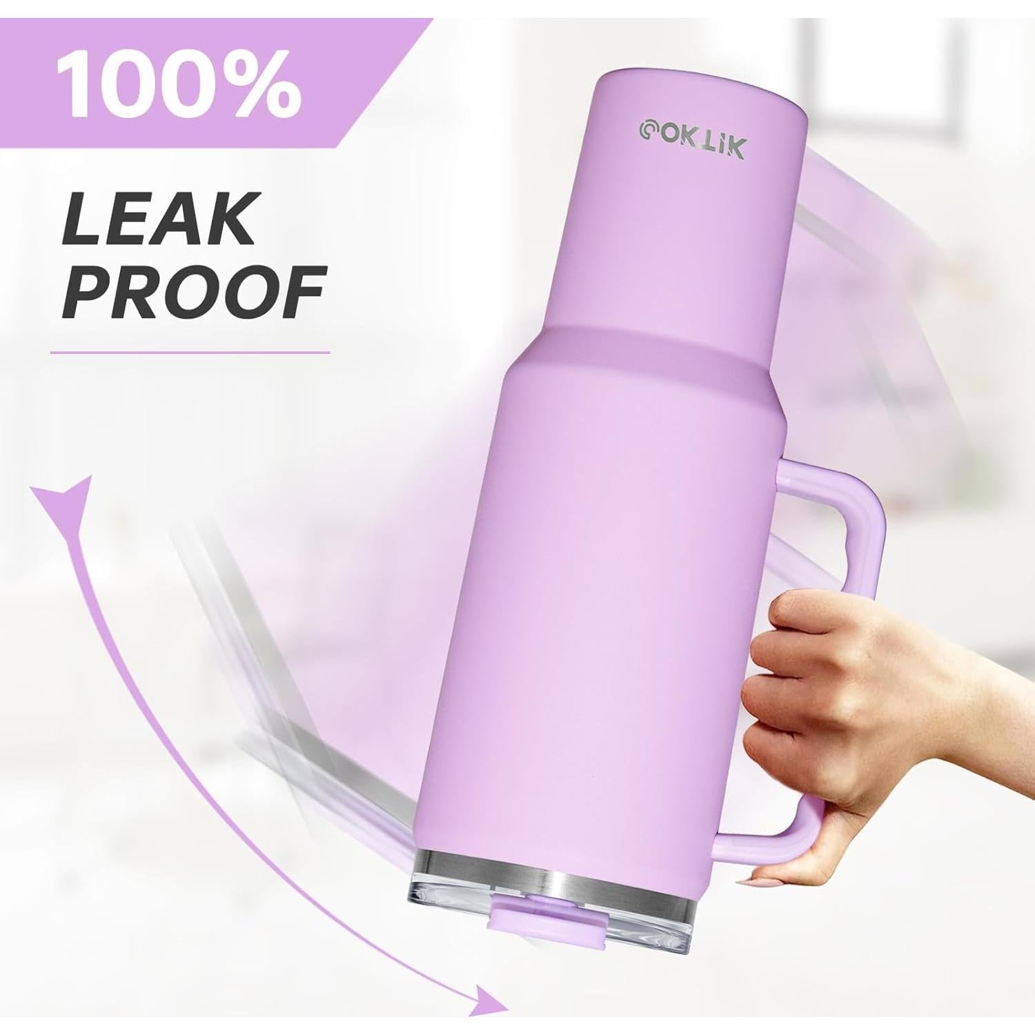 Taza de viaje COKTIK 50oz acero inoxidable a prueba de fugas