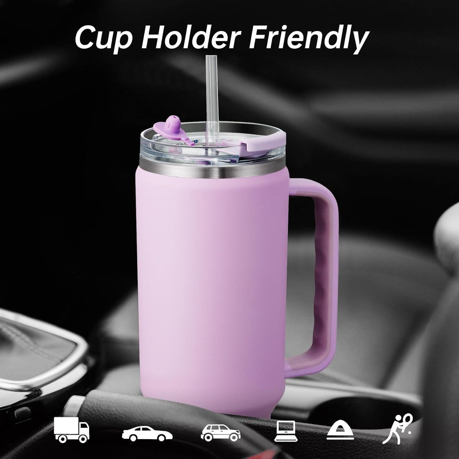 Taza de viaje COKTIK 50oz acero inoxidable a prueba de fugas