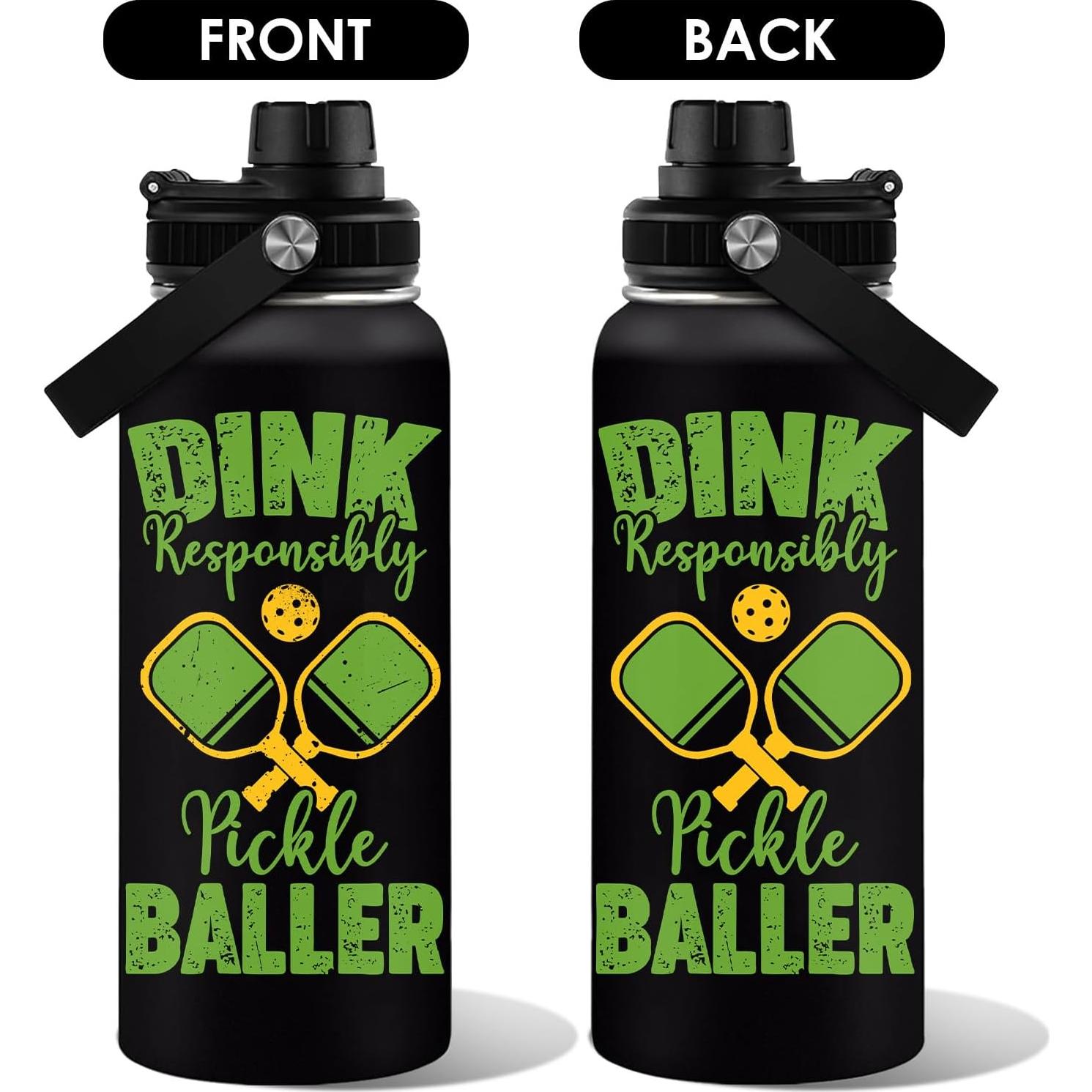 Botella de Agua Aislada WWHSAI 32oz - Acero Inoxidable Negro