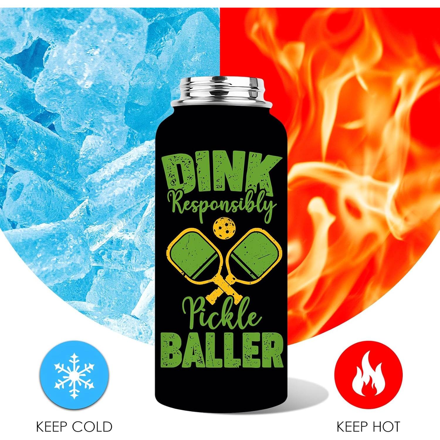 Botella de Agua Aislada WWHSAI 32oz - Acero Inoxidable Negro